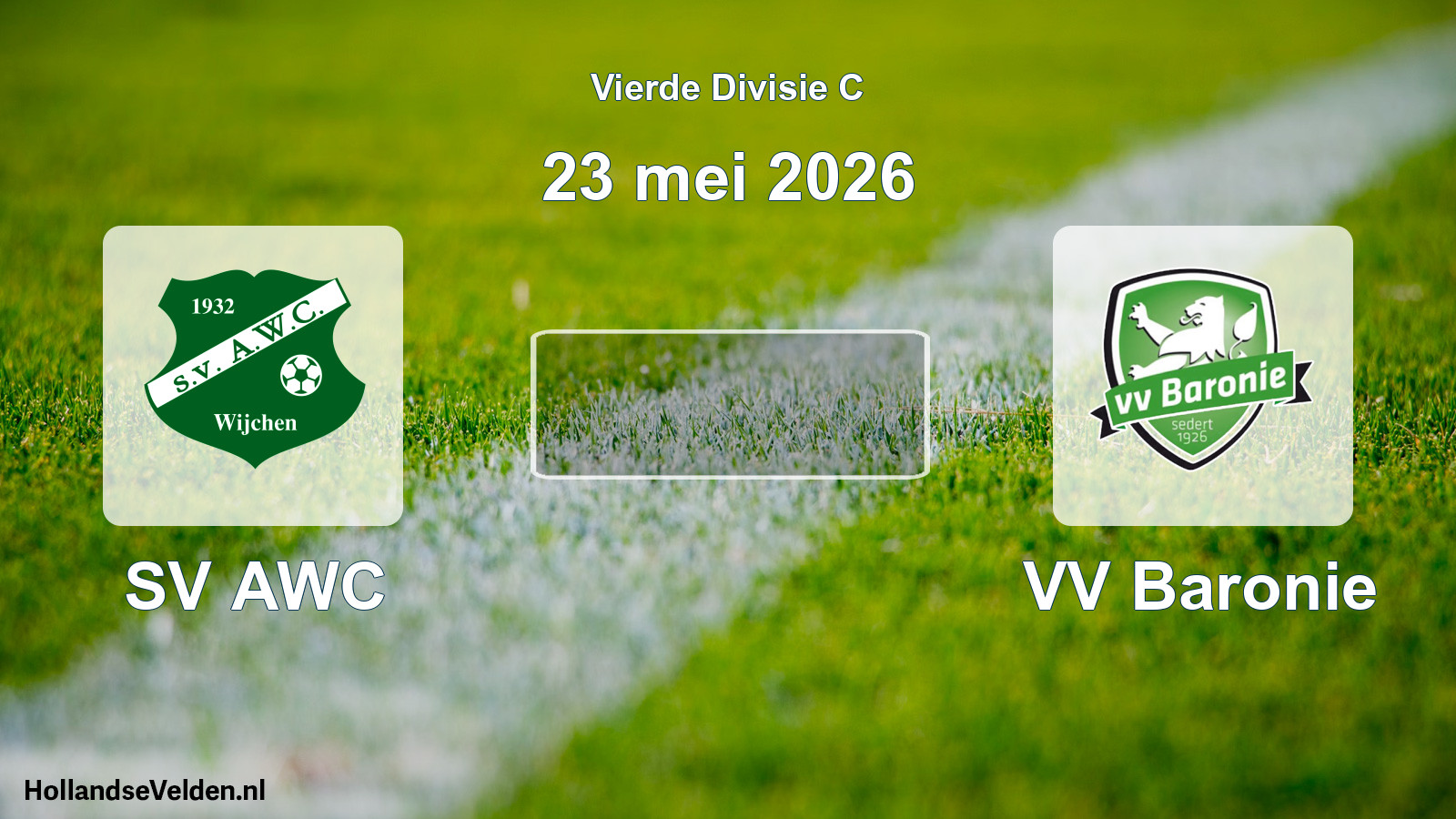 Geplande wedstrijd: SV AWC - VV Baronie (23 mei 2026)
