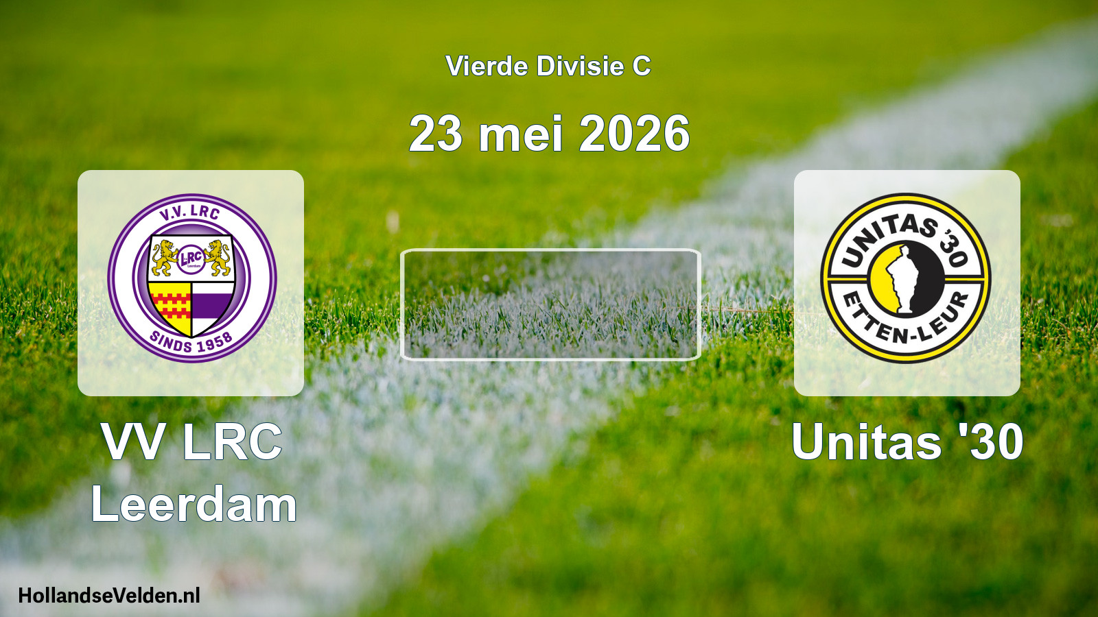 Geplande wedstrijd: VV LRC Leerdam - Unitas '30 (23 mei 2026)