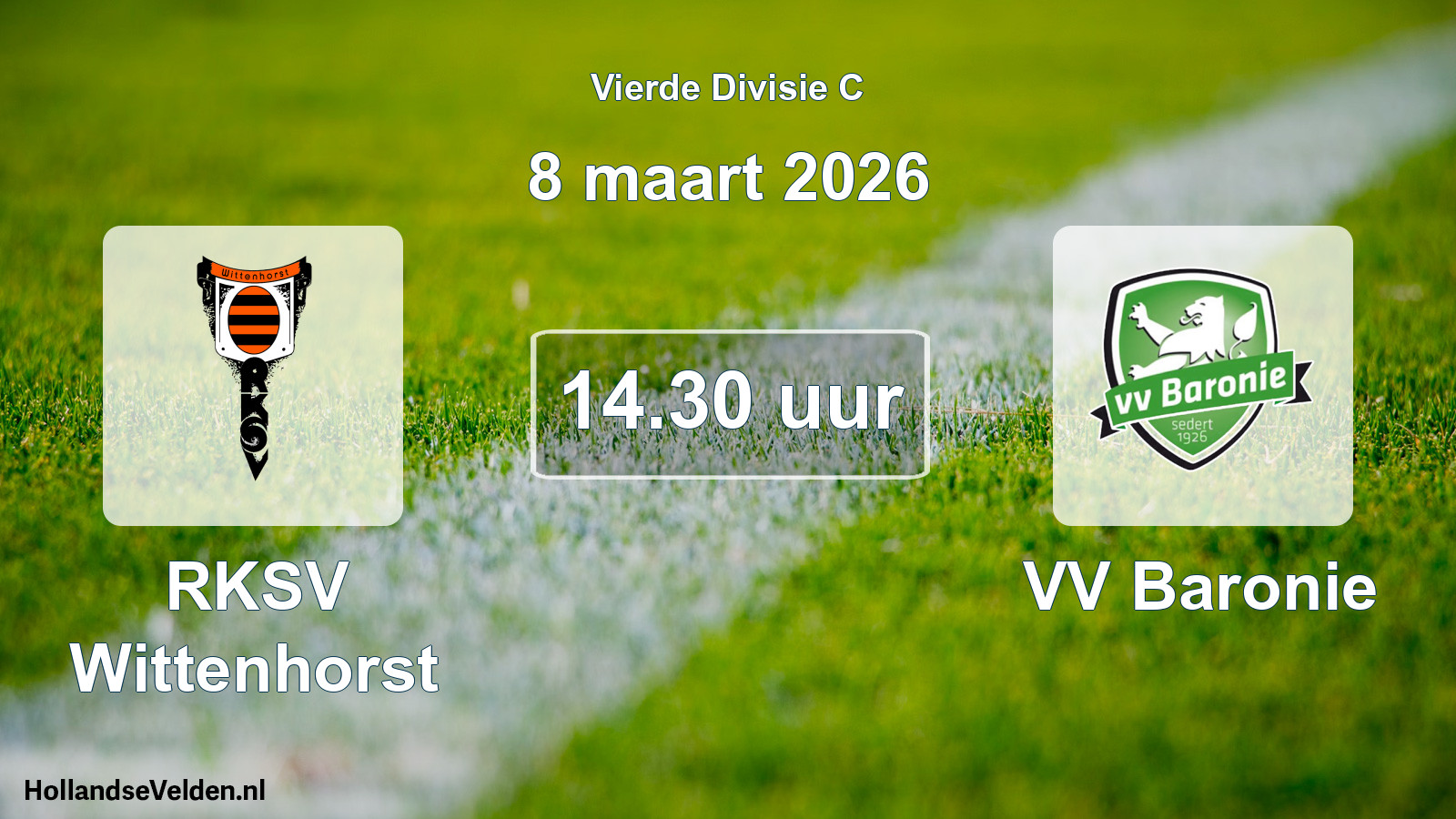 Geplande wedstrijd: RKSV Wittenhorst - VV Baronie (8 maart 2026)