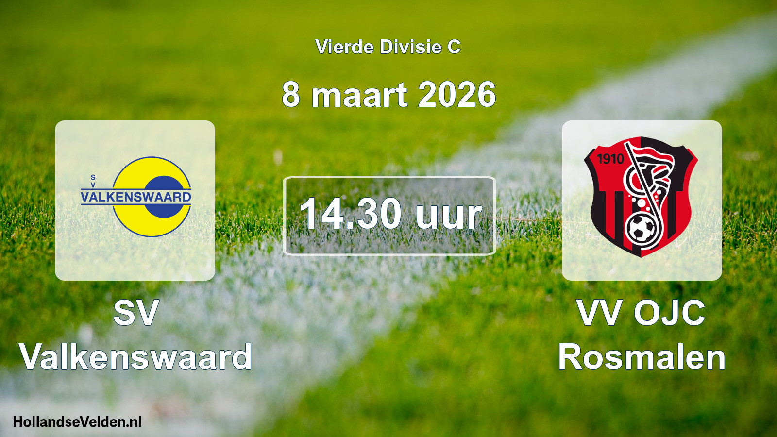 Geplande wedstrijd: SV Valkenswaard - VV OJC Rosmalen (8 maart 2026)