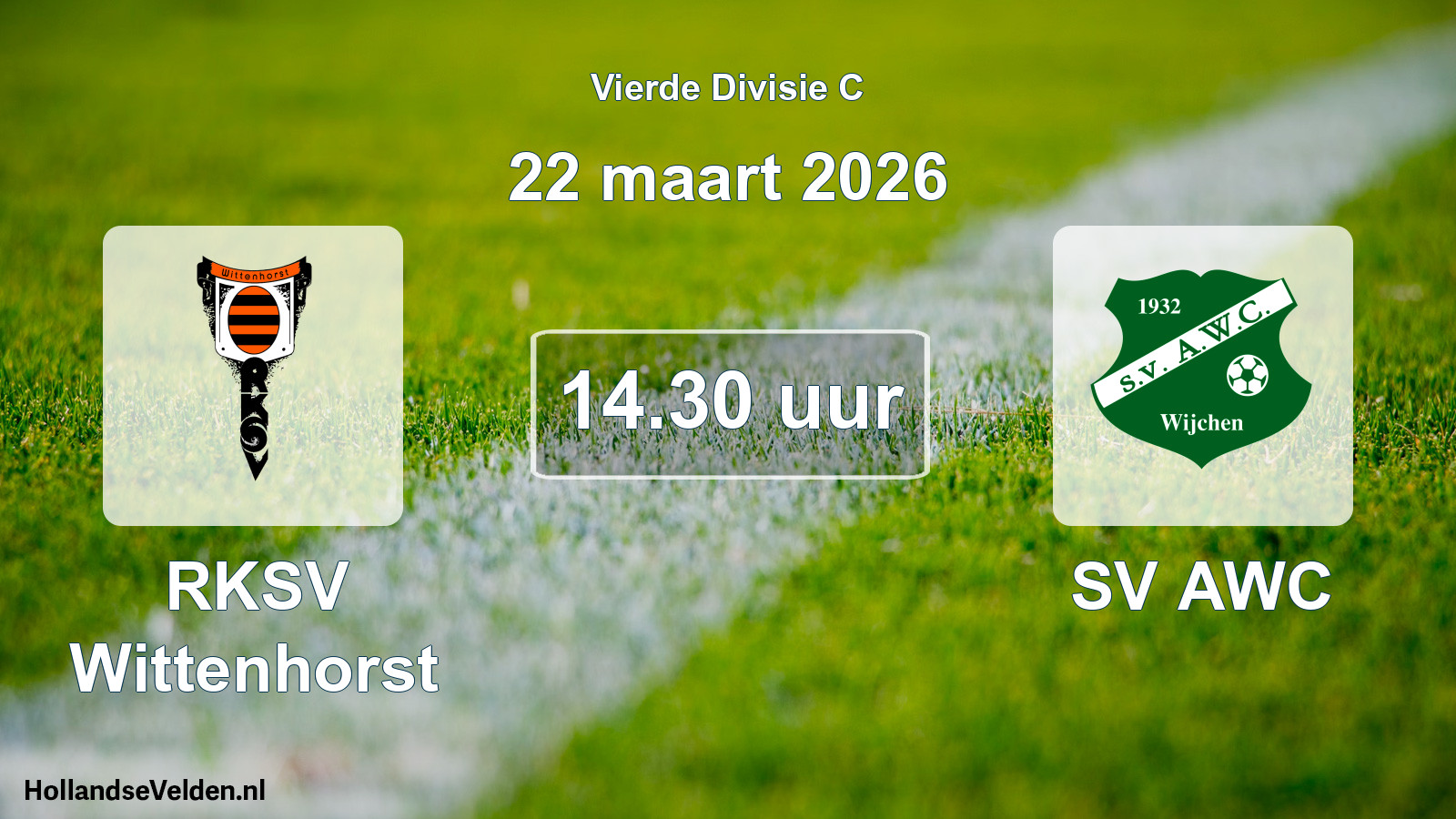 Geplande wedstrijd: RKSV Wittenhorst - SV AWC (22 maart 2026)