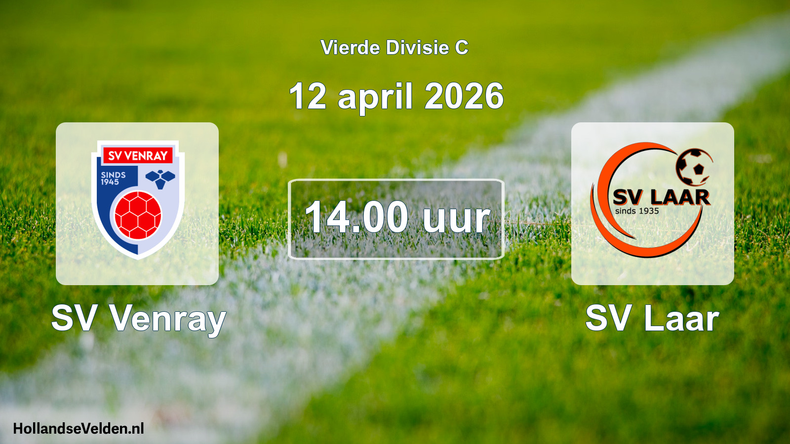 Geplande wedstrijd: SV Venray - SV Laar (12 april 2026)
