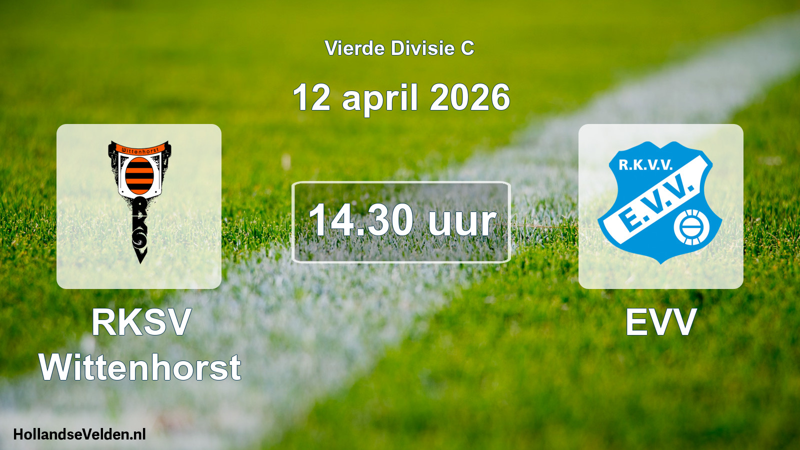 Geplande wedstrijd: RKSV Wittenhorst - EVV (12 april 2026)