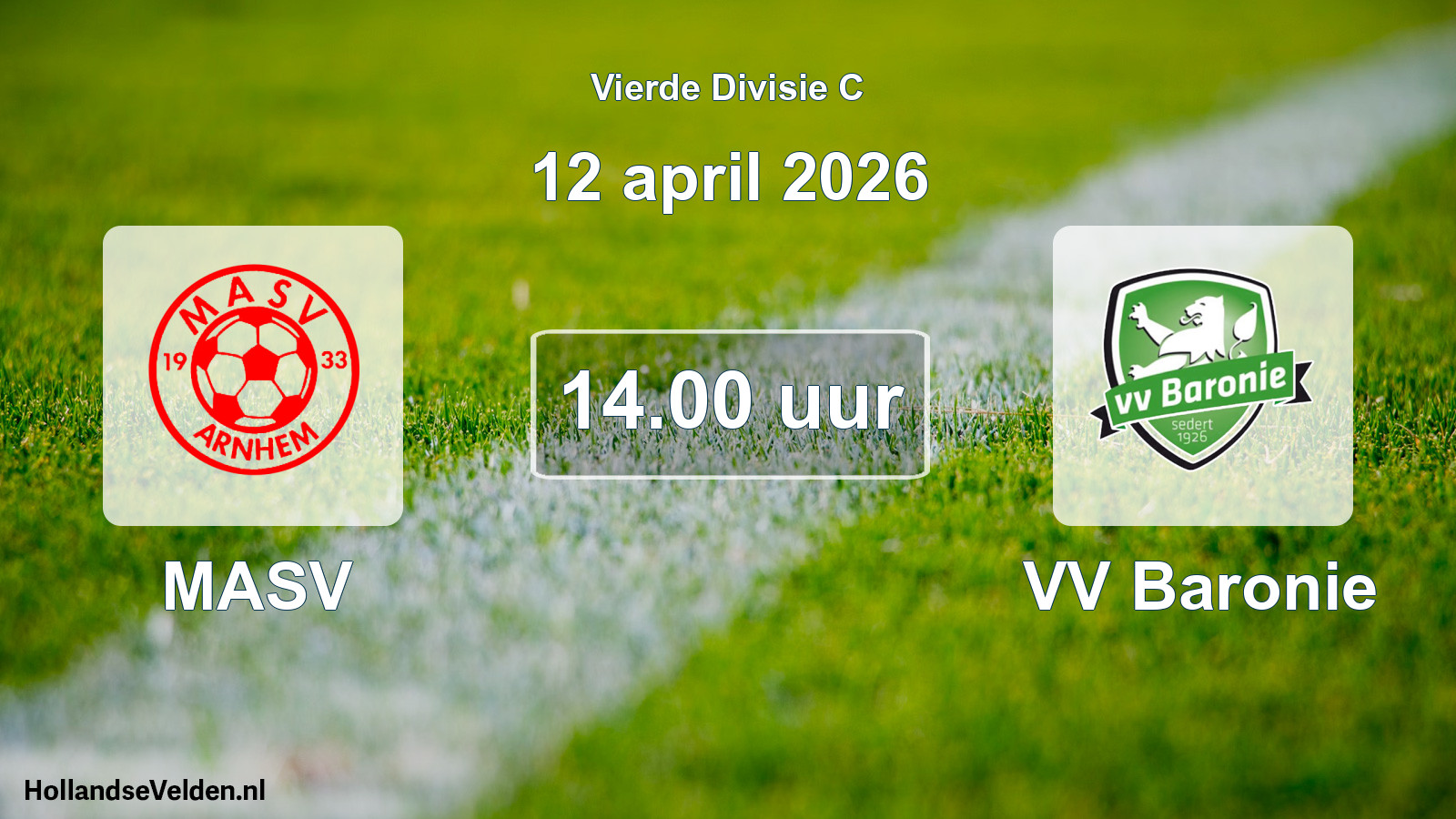 Geplande wedstrijd: MASV - VV Baronie (12 april 2026)