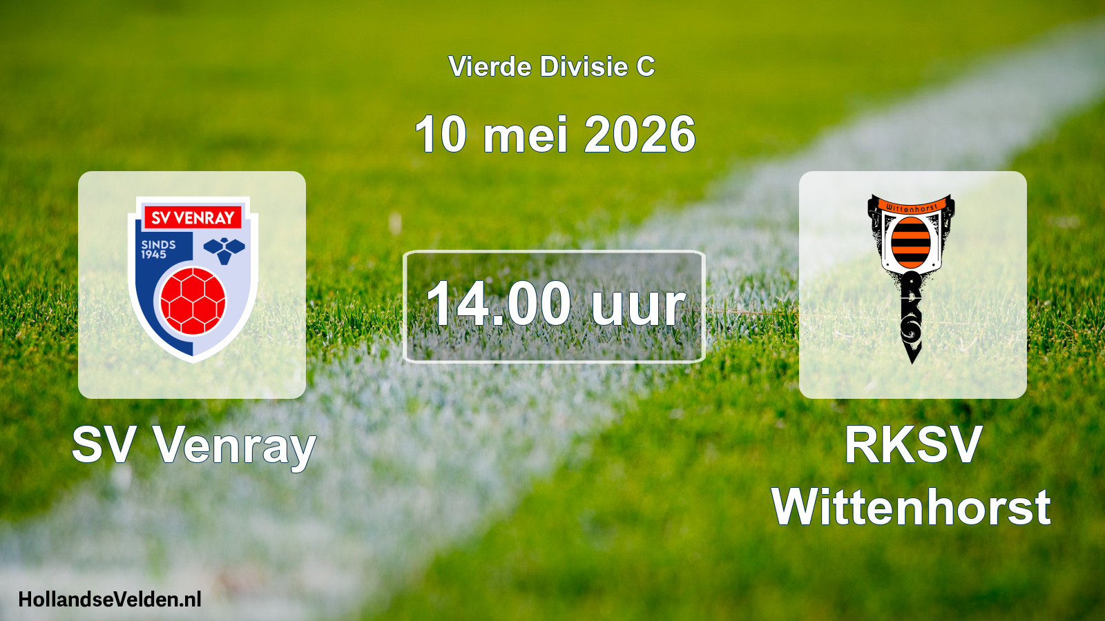 Geplande wedstrijd: SV Venray - RKSV Wittenhorst (10 mei 2026)