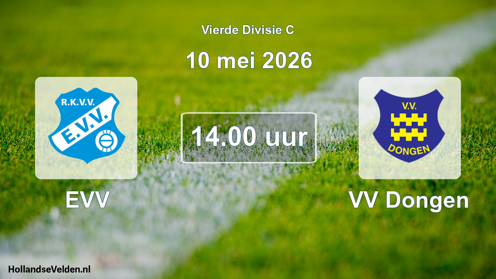 Geplande wedstrijd: EVV - VV Dongen (10 mei 2026)