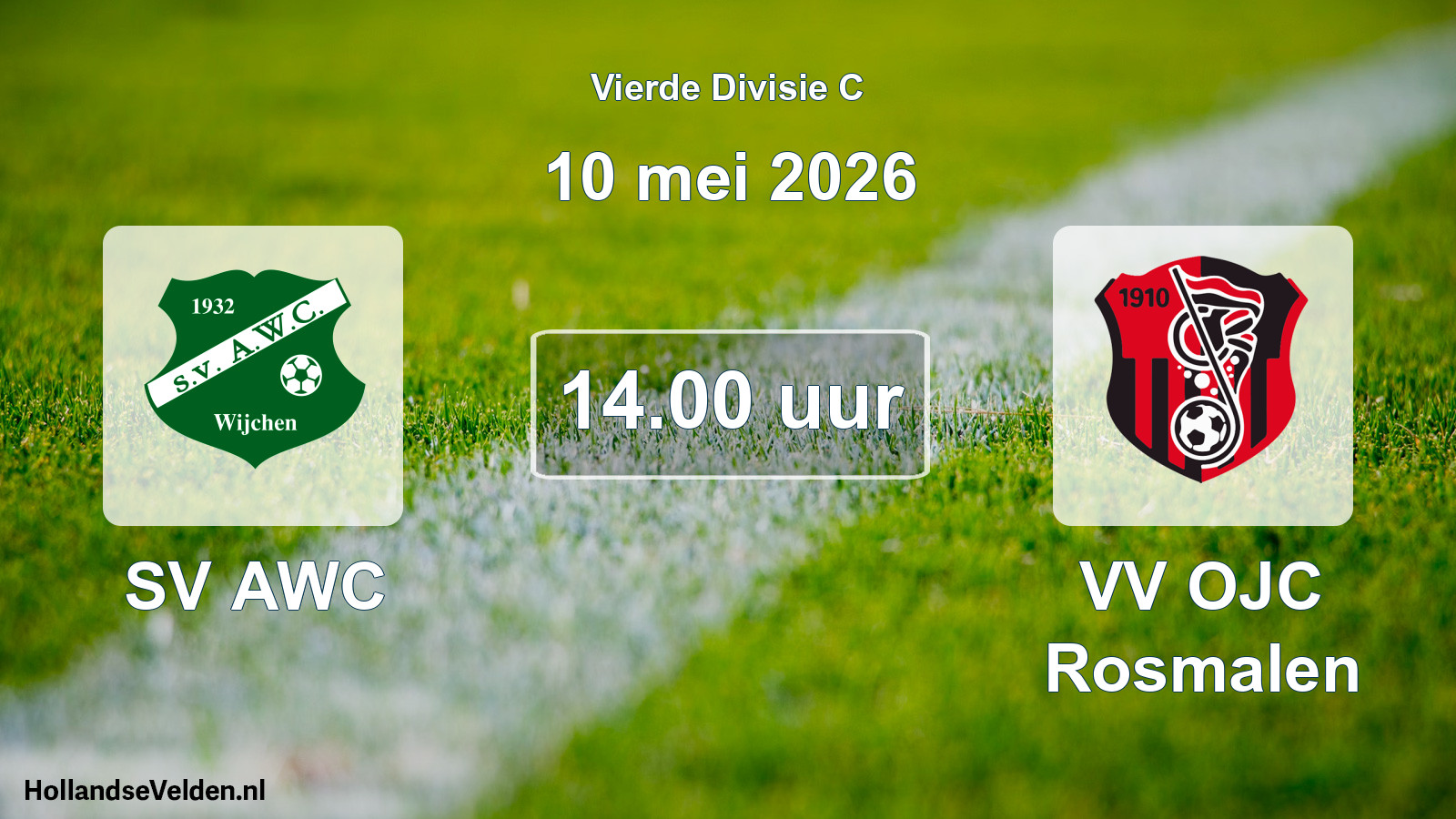 Geplande wedstrijd: SV AWC - VV OJC Rosmalen (10 mei 2026)