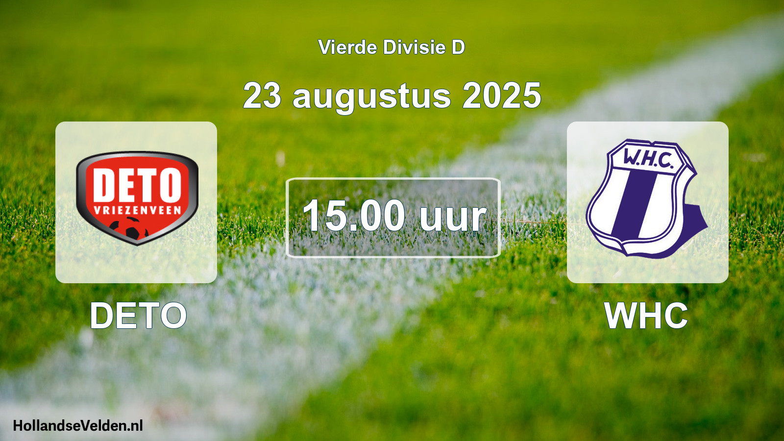 Geplande wedstrijd: DETO - WHC (23 augustus 2025)