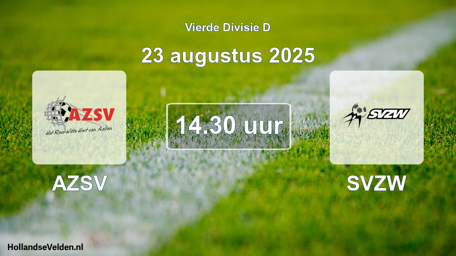 Geplande wedstrijd: AZSV - SVZW (23 augustus 2025)