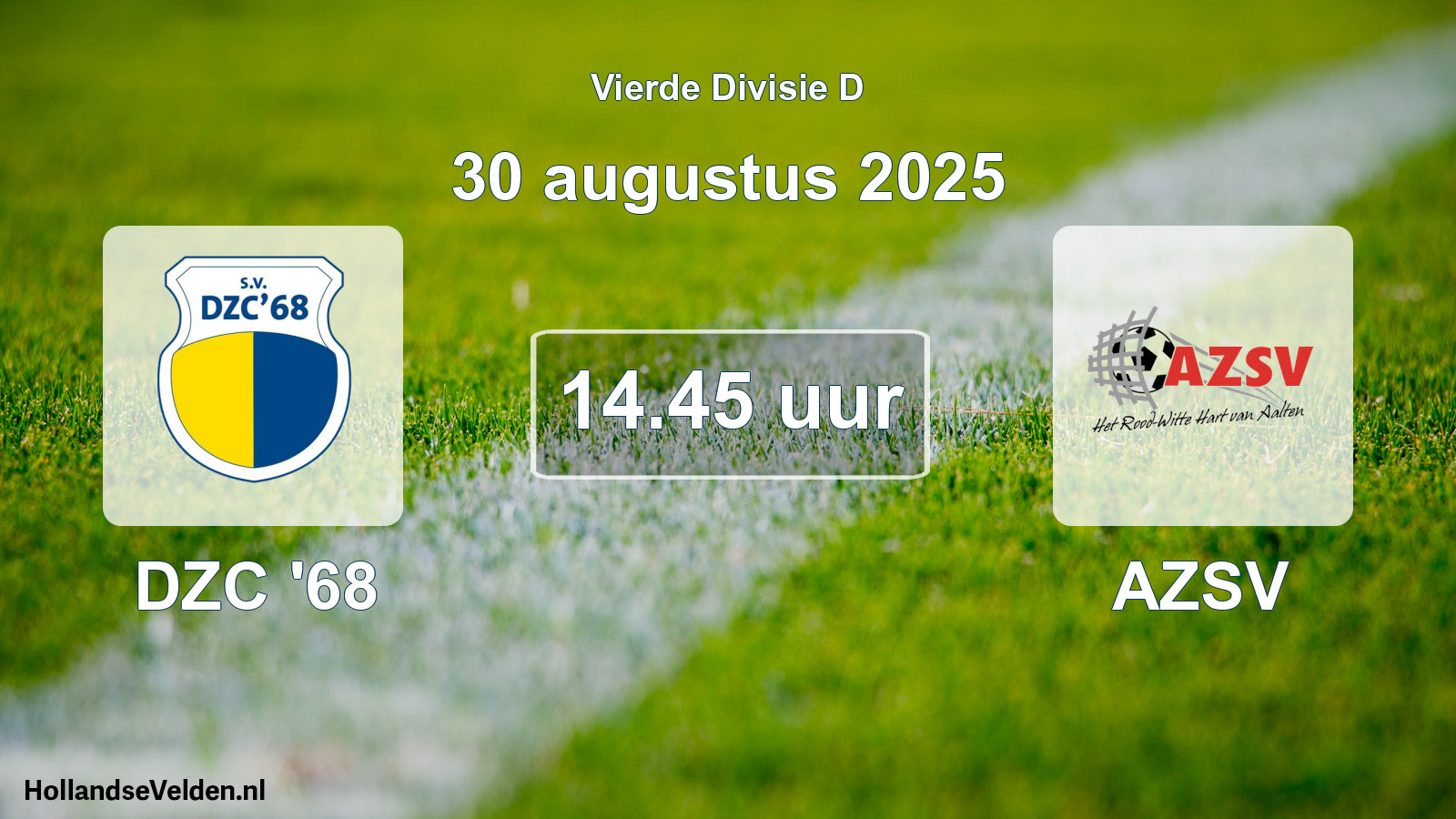Geplande wedstrijd: DZC '68 - AZSV (30 augustus 2025)