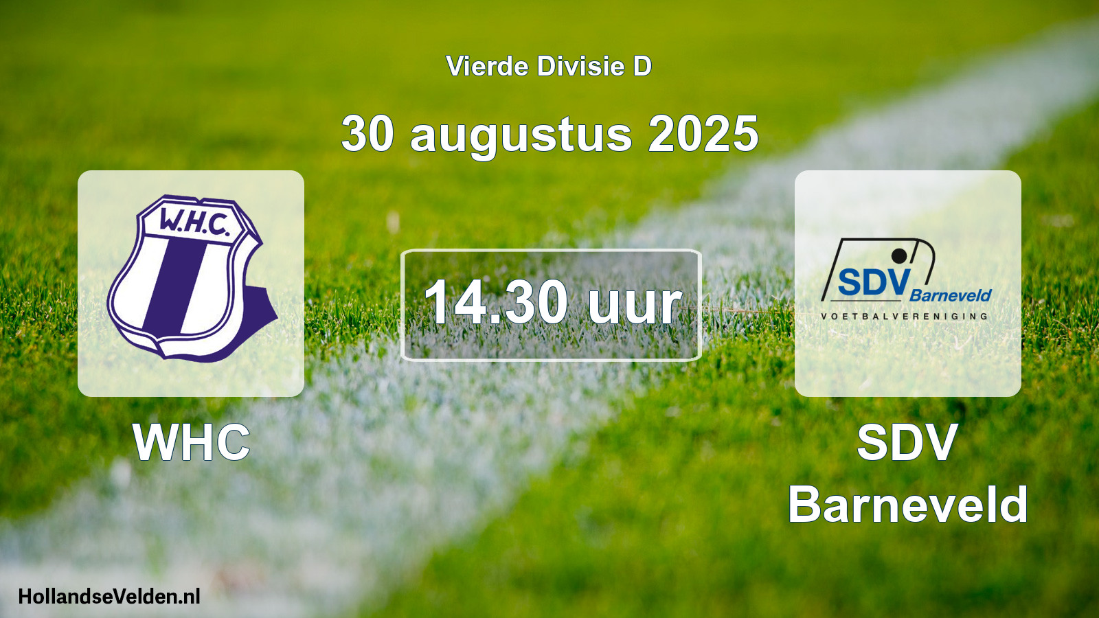Geplande wedstrijd: WHC - SDV Barneveld (30 augustus 2025)