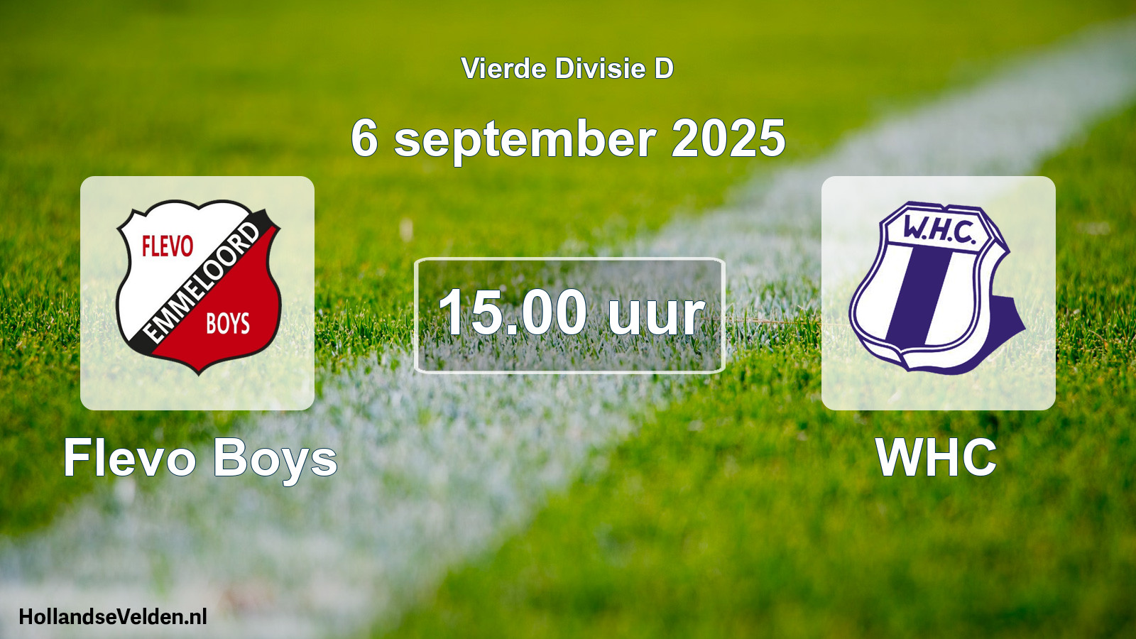 Geplande wedstrijd: Flevo Boys - WHC (6 september 2025)
