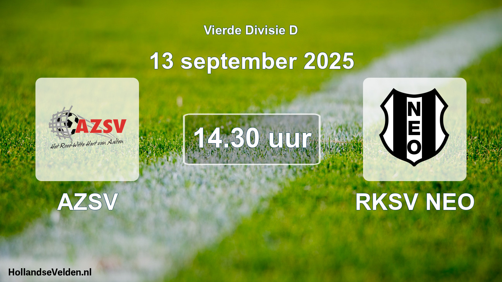 Geplande wedstrijd: AZSV - RKSV NEO (13 september 2025)