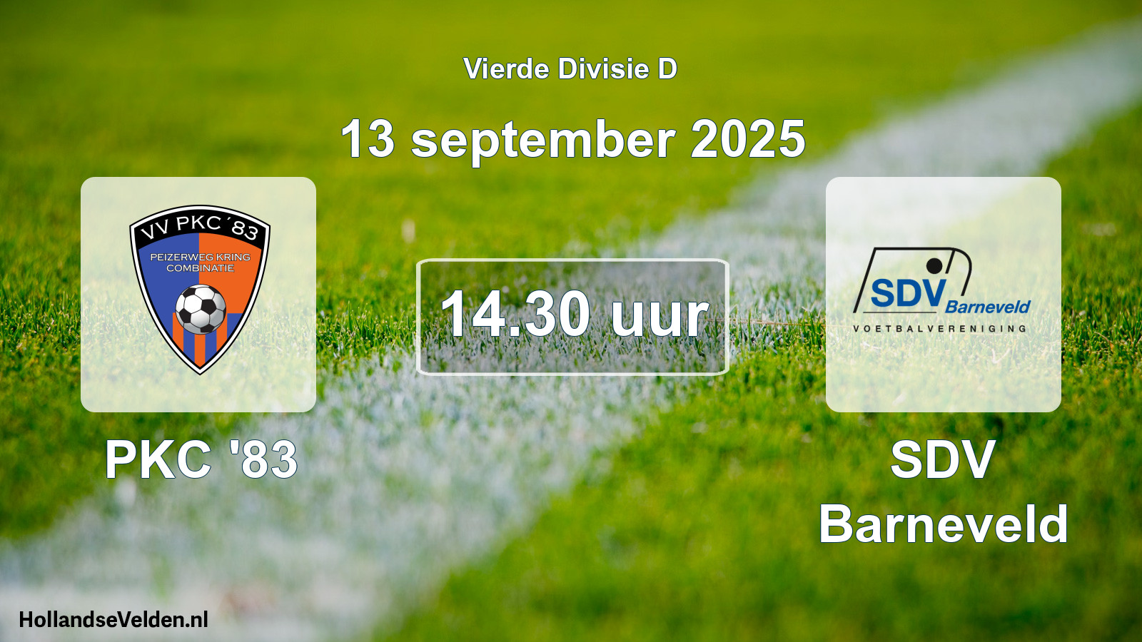 Geplande wedstrijd: PKC '83 - SDV Barneveld (13 september 2025)