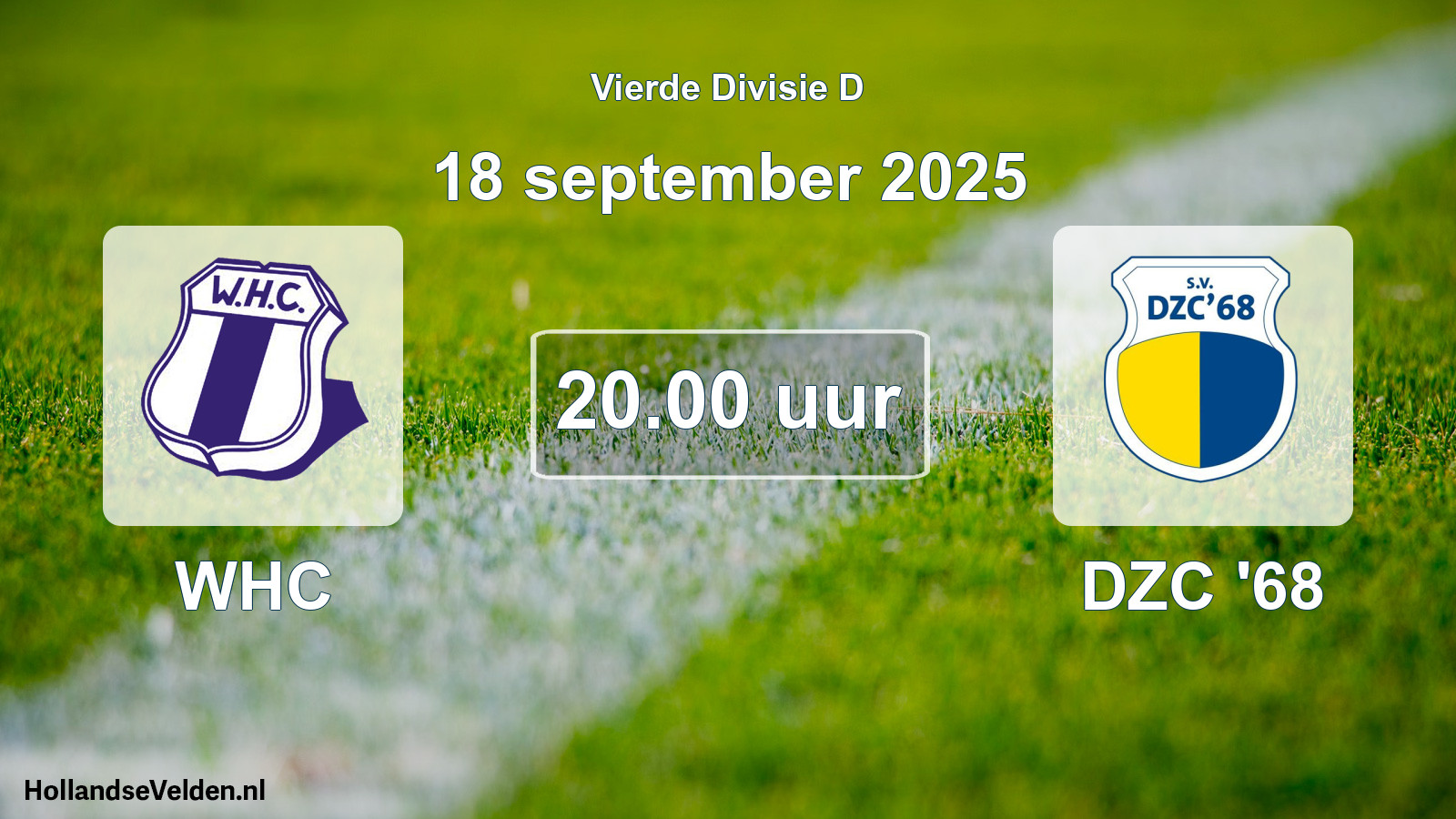 Geplande wedstrijd: WHC - DZC '68 (18 september 2025)