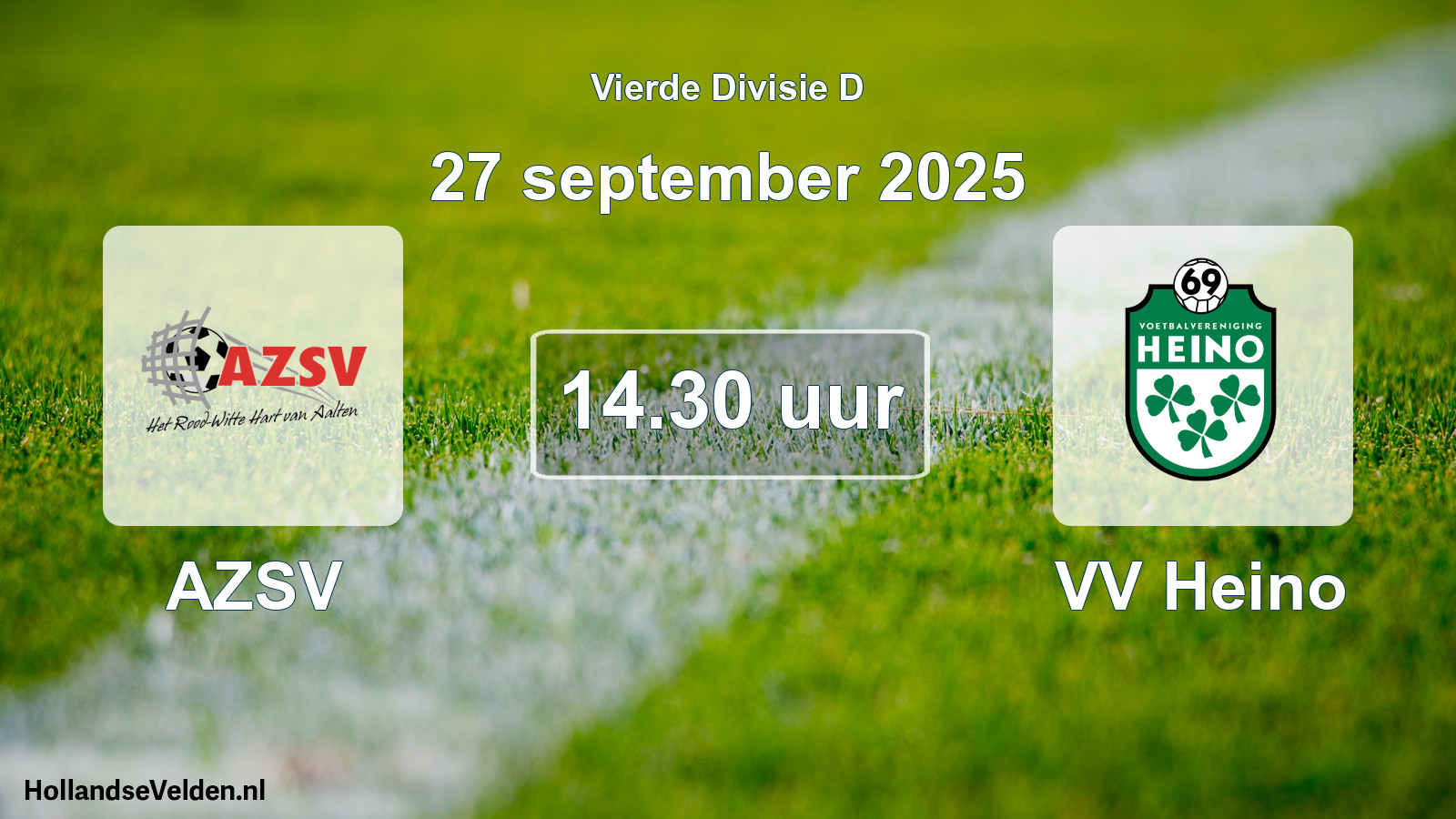 Geplande wedstrijd: AZSV - VV Heino (27 september 2025)