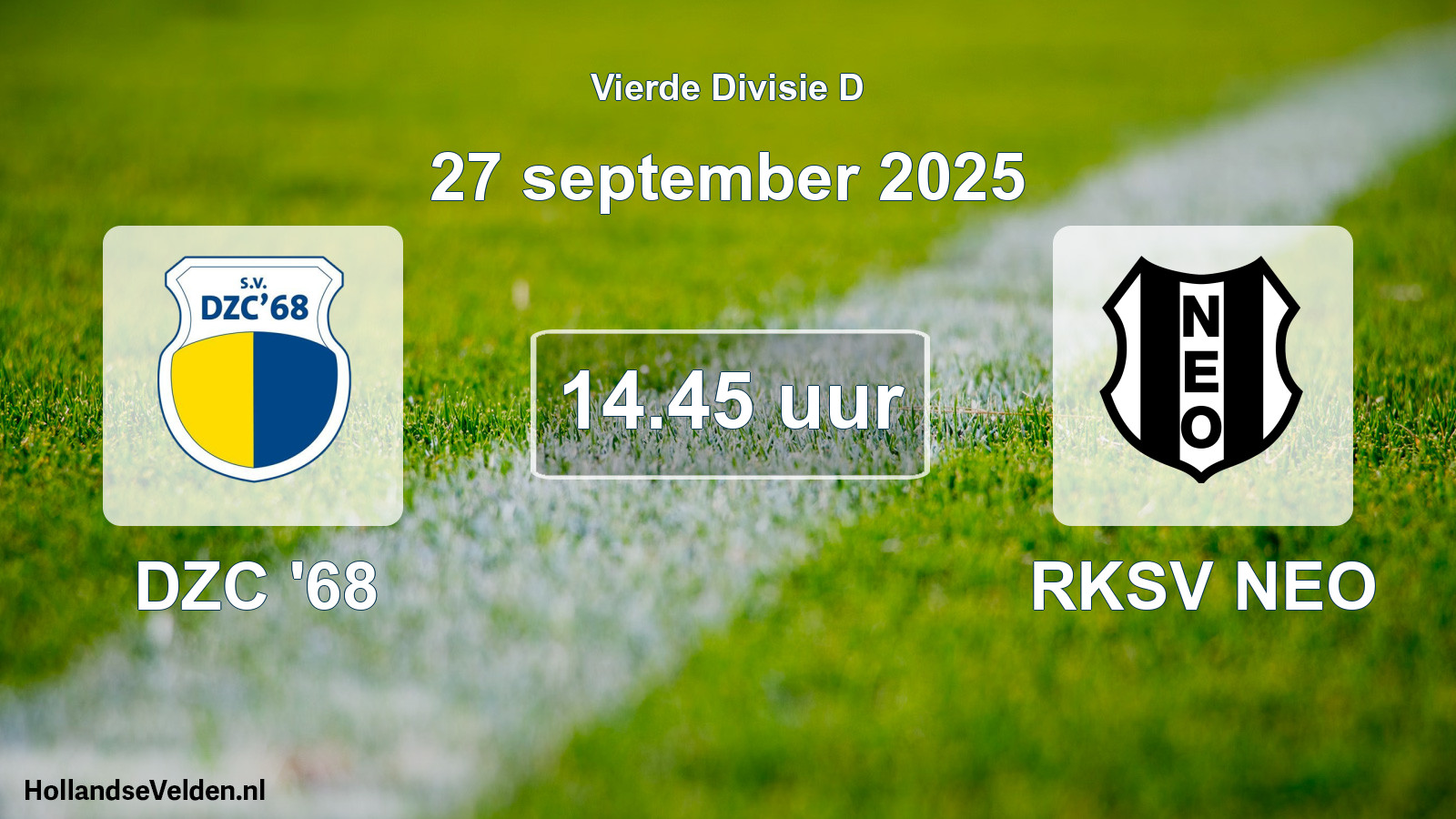 Geplande wedstrijd: DZC '68 - RKSV NEO (27 september 2025)