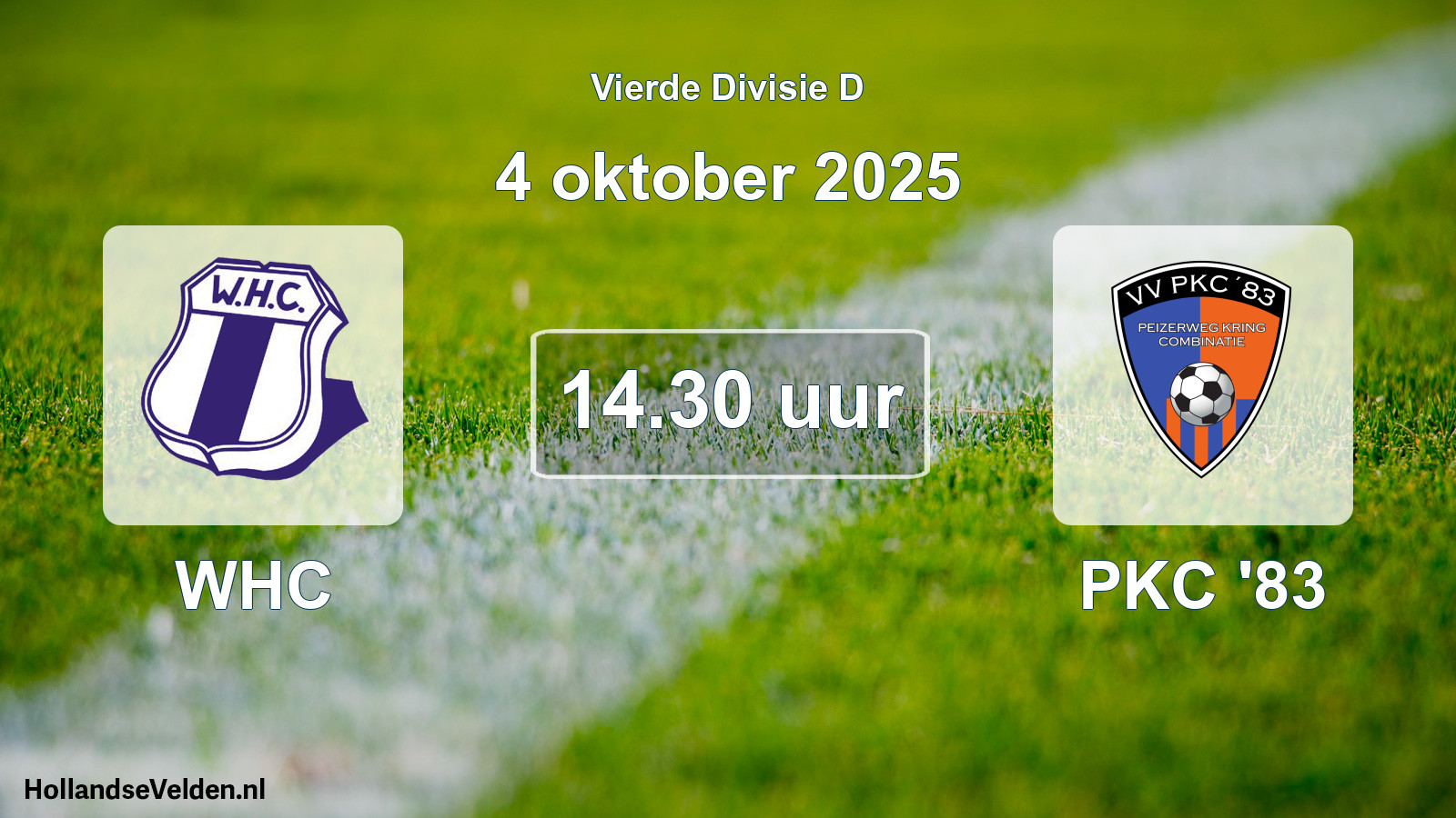 Geplande wedstrijd: WHC - PKC '83 (4 oktober 2025)