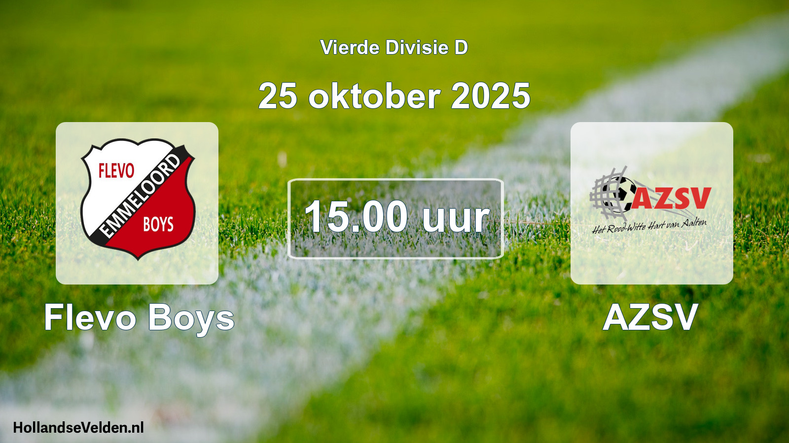 Geplande wedstrijd: Flevo Boys - AZSV (25 oktober 2025)