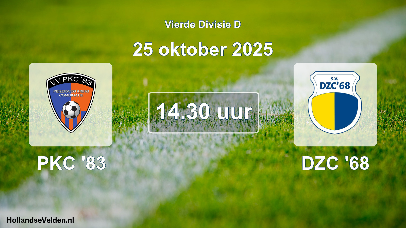 Geplande wedstrijd: PKC '83 - DZC '68 (25 oktober 2025)