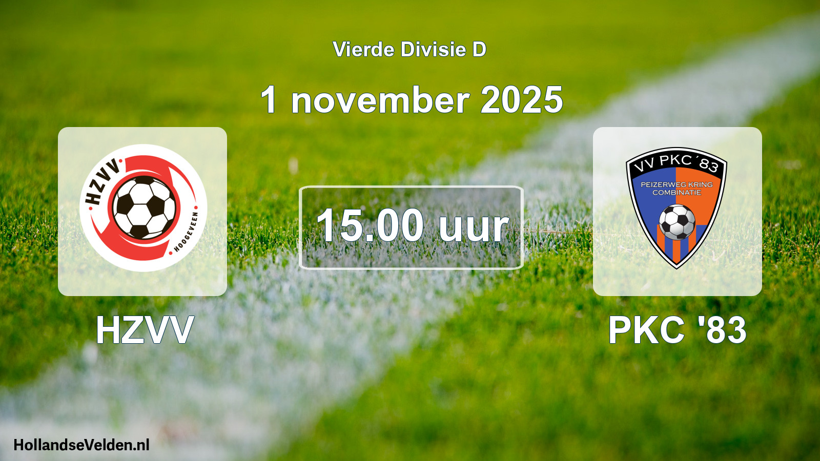 Geplande wedstrijd: HZVV - PKC '83 (1 november 2025)