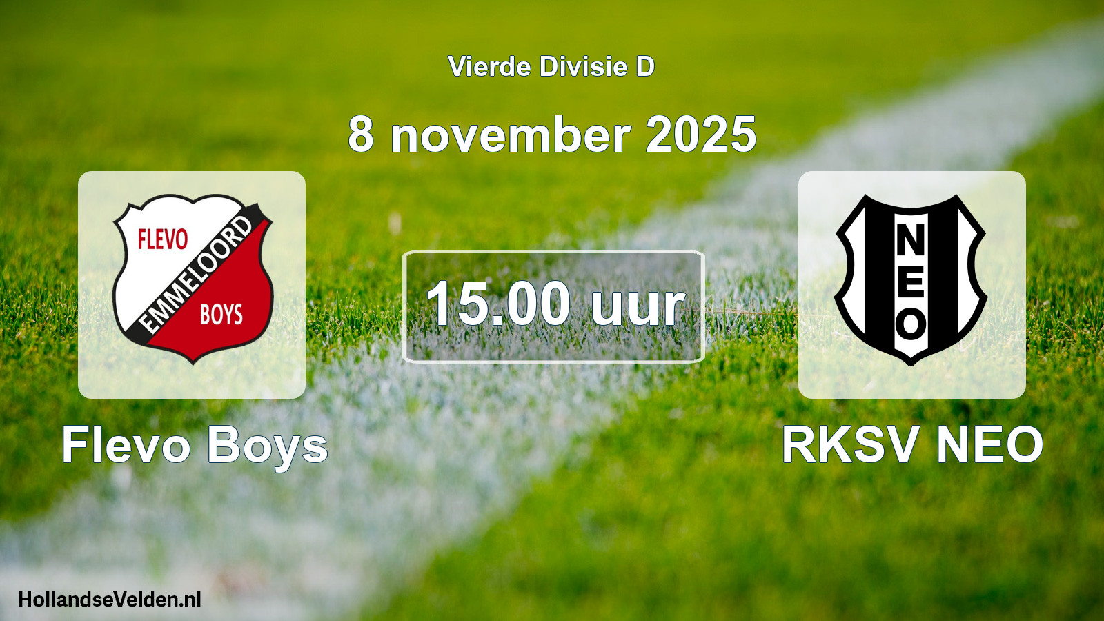 Geplande wedstrijd: Flevo Boys - RKSV NEO (8 november 2025)