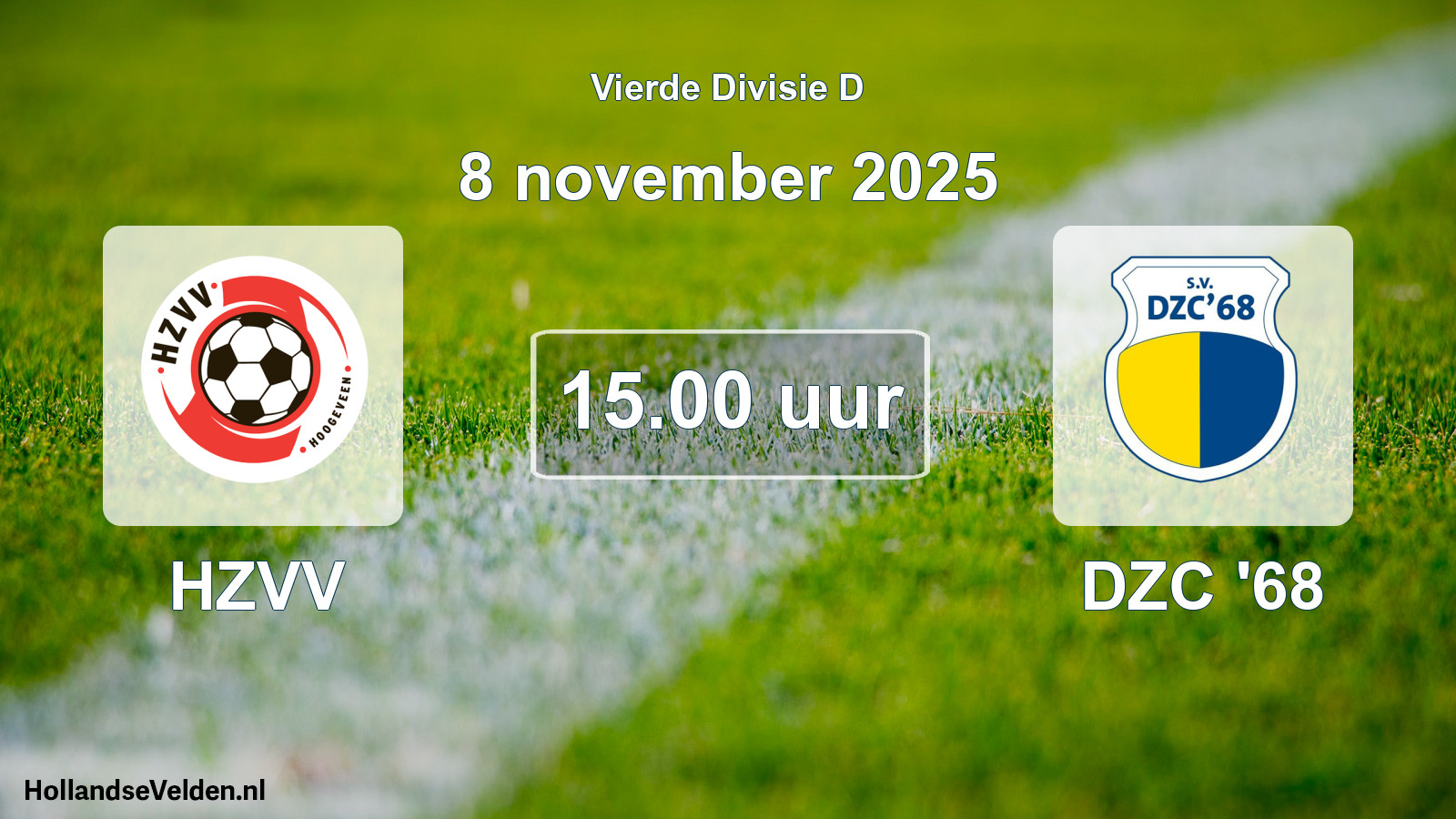 Geplande wedstrijd: HZVV - DZC '68 (8 november 2025)
