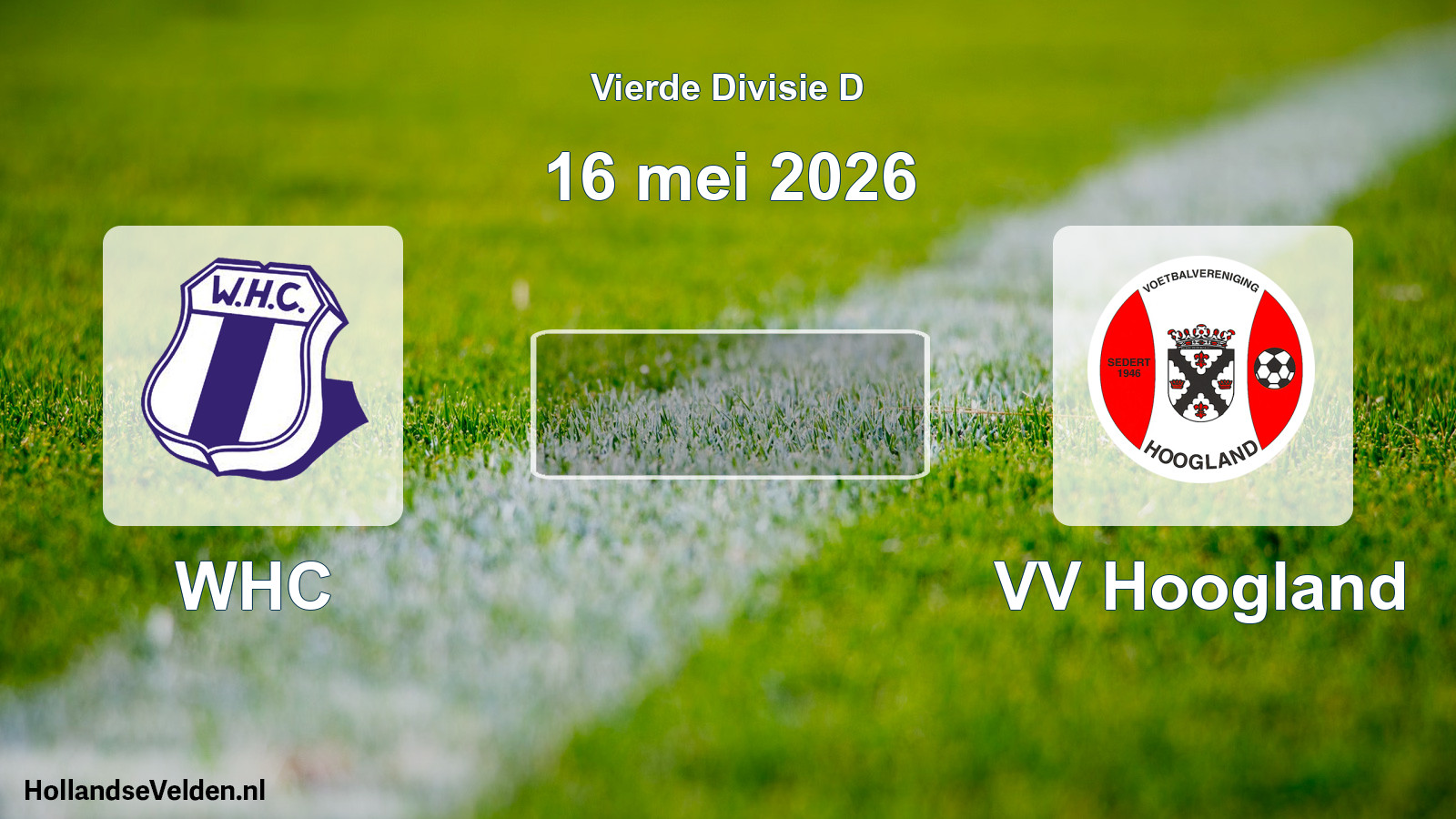 Geplande wedstrijd: WHC - VV Hoogland (16 mei 2026)