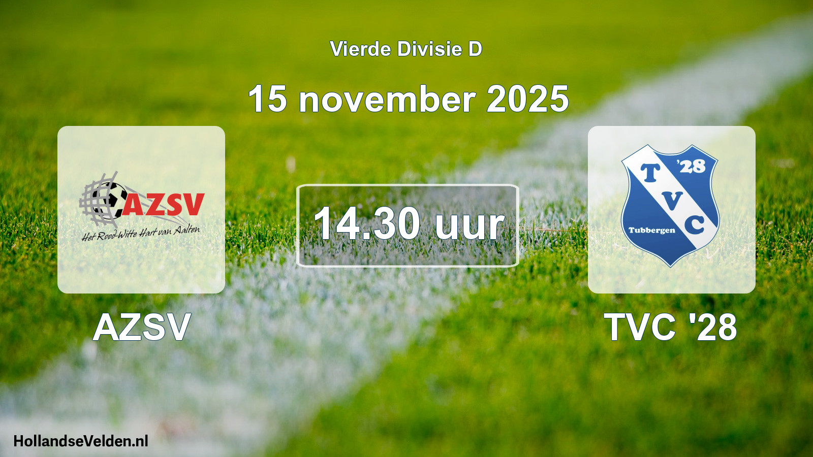 Geplande wedstrijd: AZSV - TVC '28 (15 november 2025)