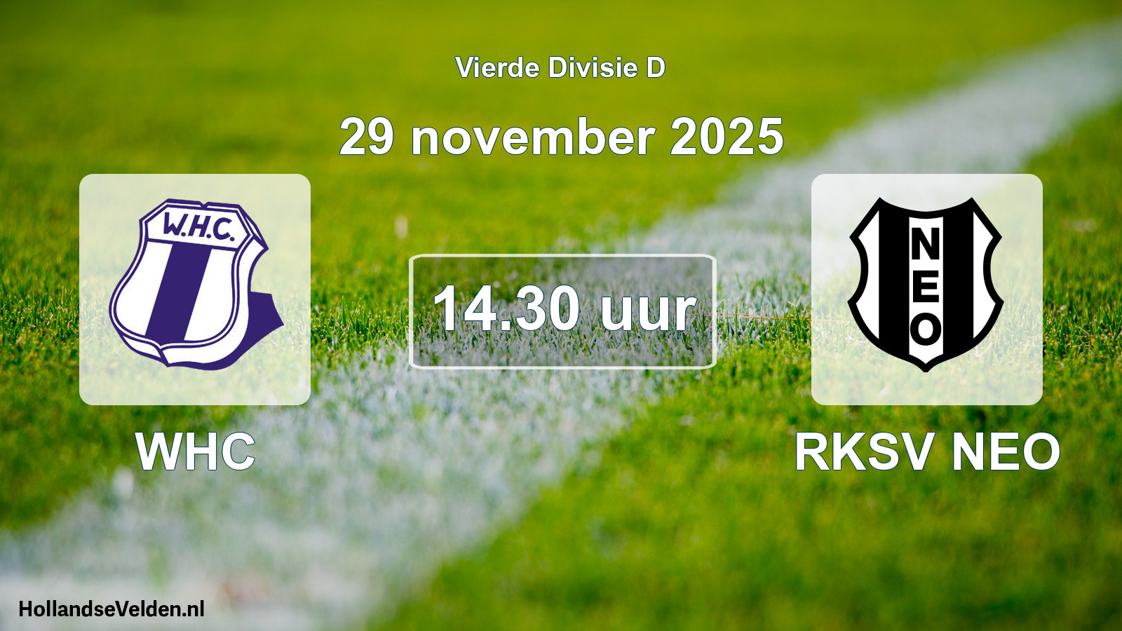 Geplande wedstrijd: WHC - RKSV NEO (29 november 2025)