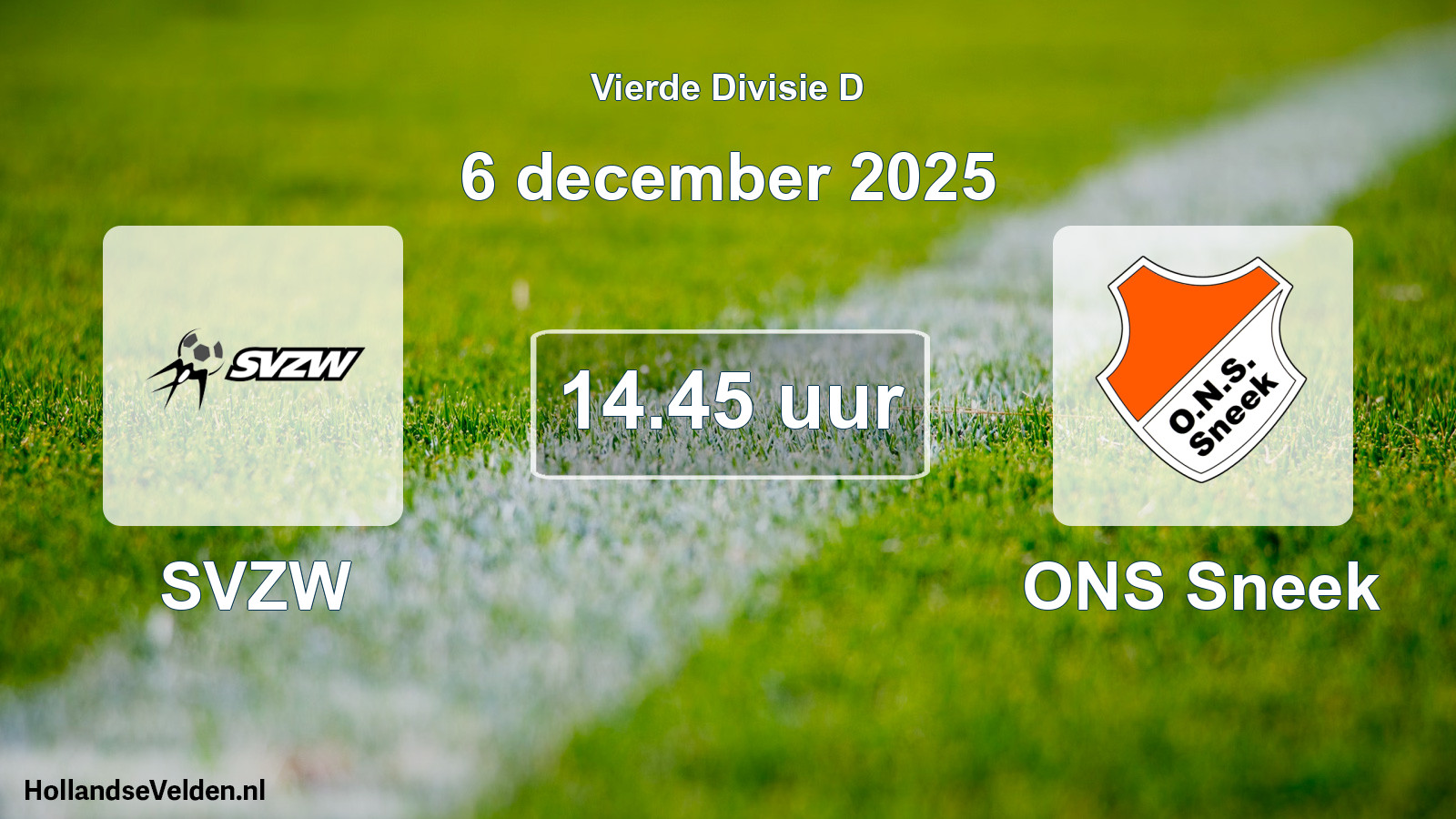 Geplande wedstrijd: SVZW - ONS Sneek (6 december 2025)