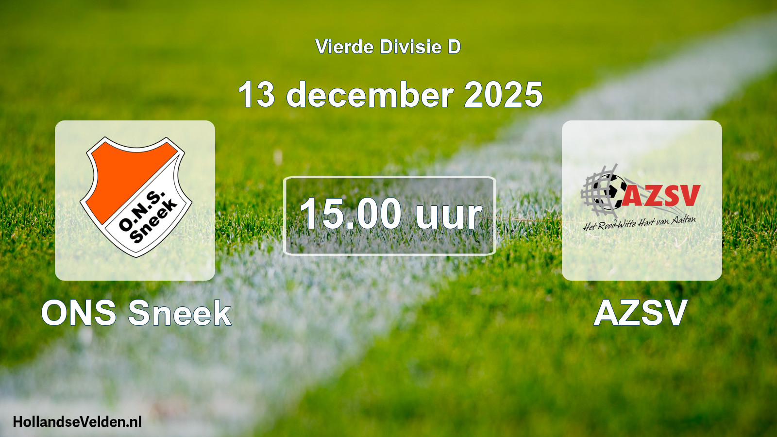 Geplande wedstrijd: ONS Sneek - AZSV (13 december 2025)