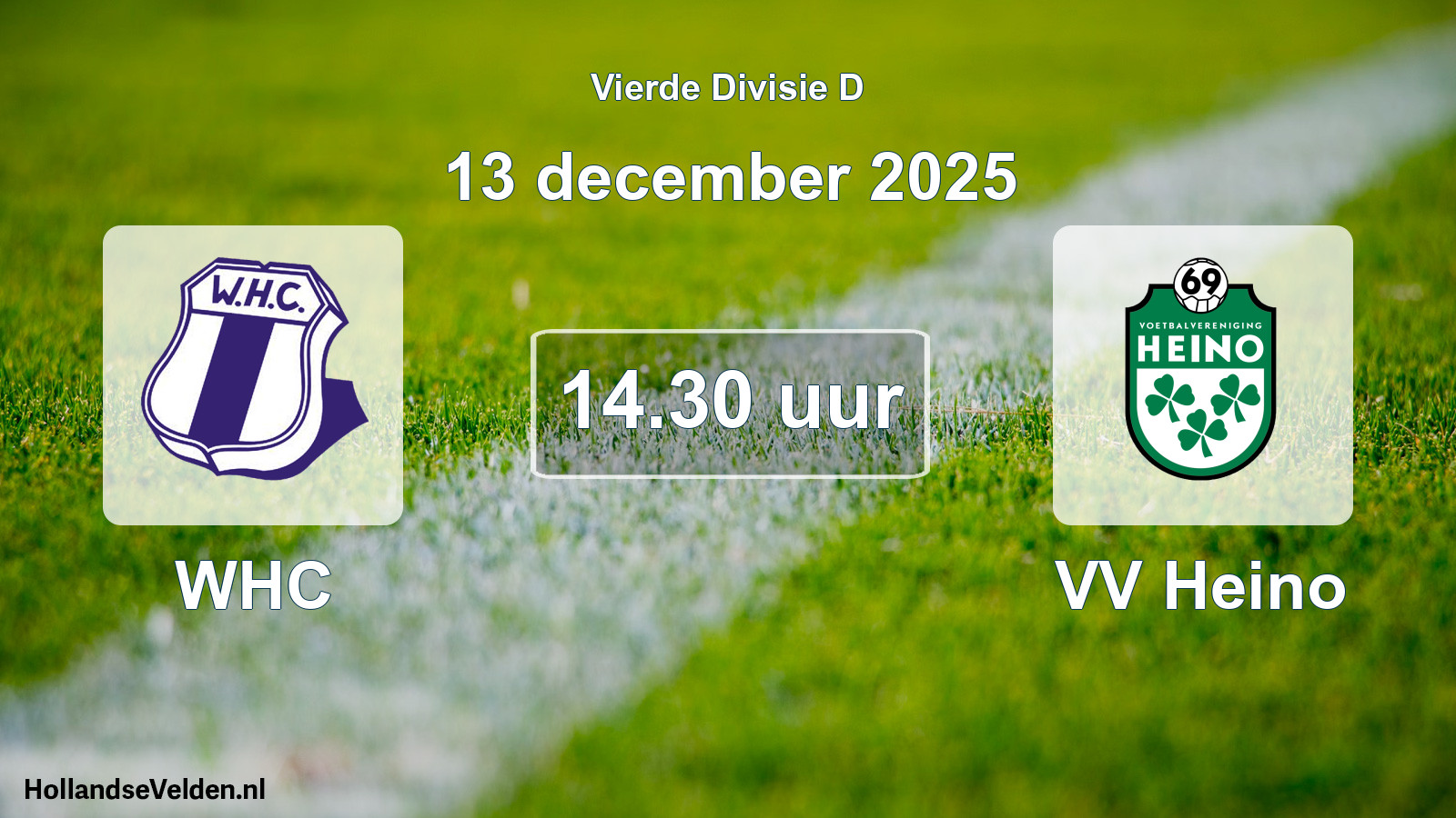 Geplande wedstrijd: WHC - VV Heino (13 december 2025)