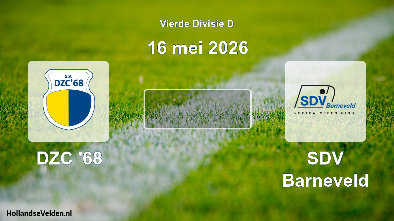 Geplande wedstrijd: DZC '68 - SDV Barneveld (16 mei 2026)