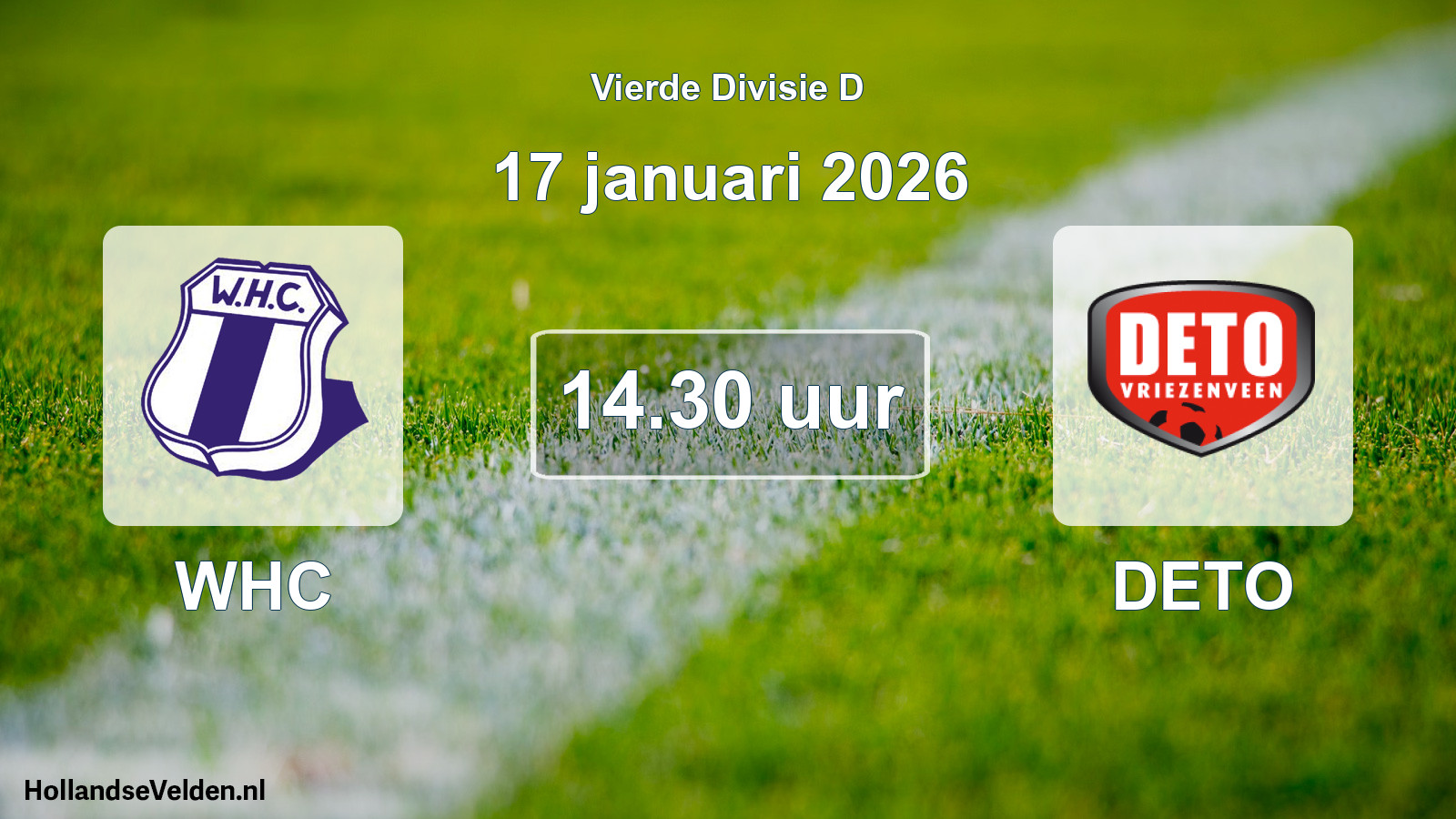 Geplande wedstrijd: WHC - DETO (17 januari 2026)