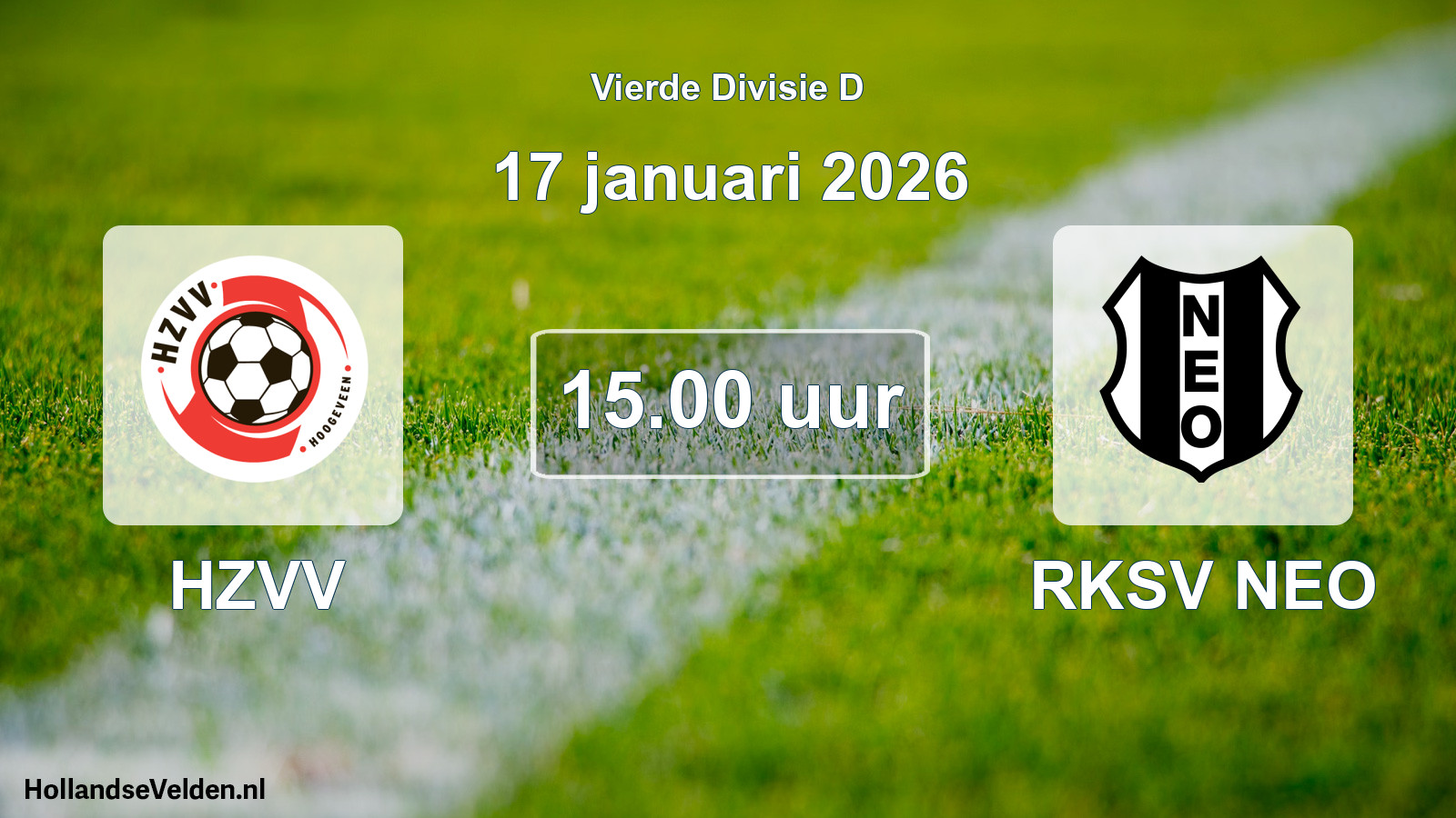 Geplande wedstrijd: HZVV - RKSV NEO (17 januari 2026)