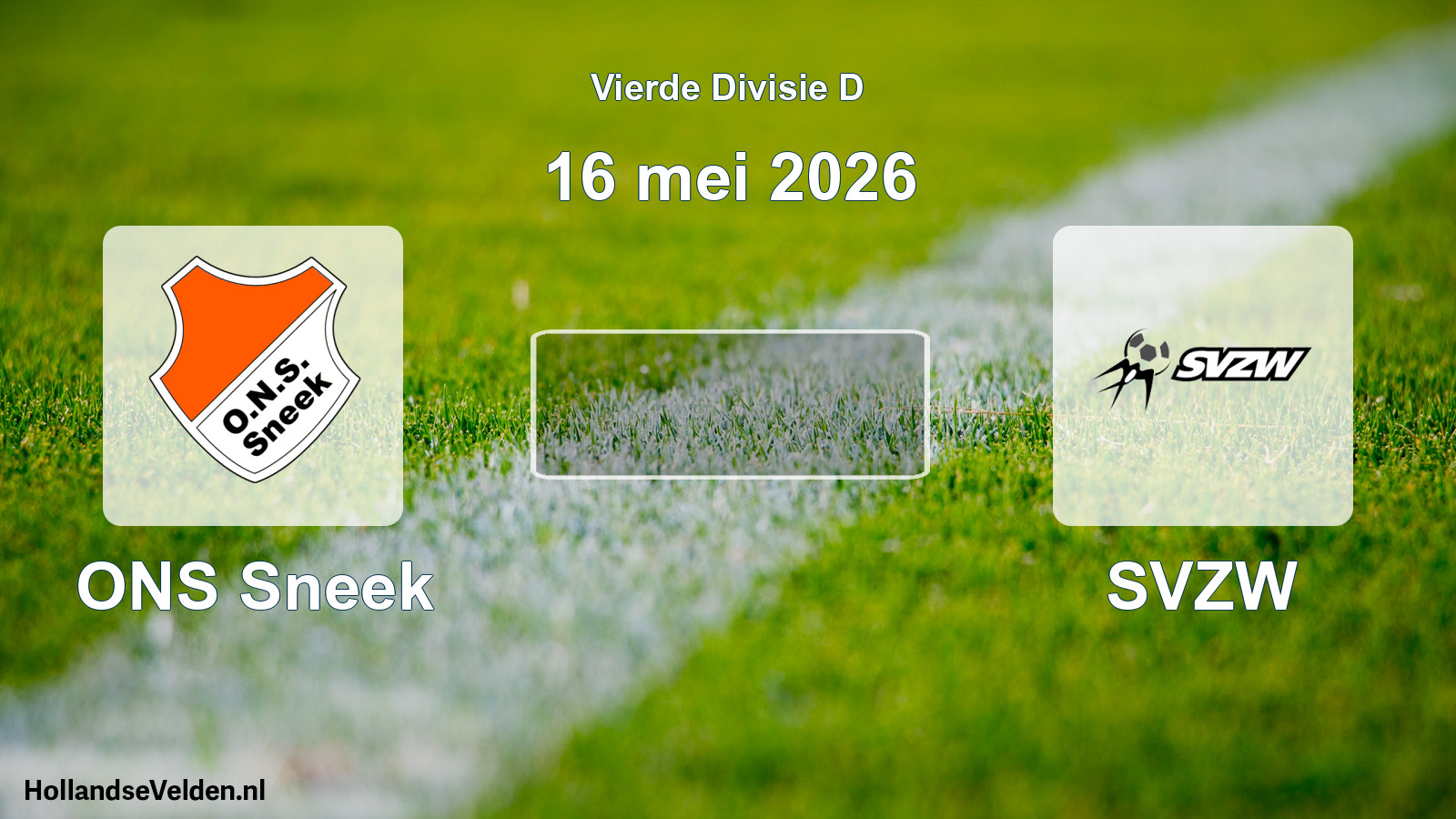 Geplande wedstrijd: ONS Sneek - SVZW (16 mei 2026)