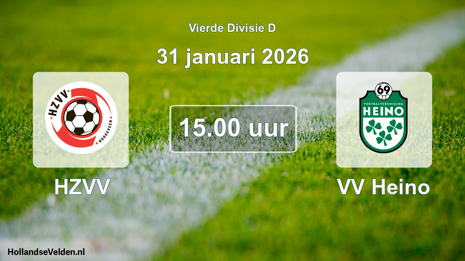 Geplande wedstrijd: HZVV - VV Heino (31 januari 2026)