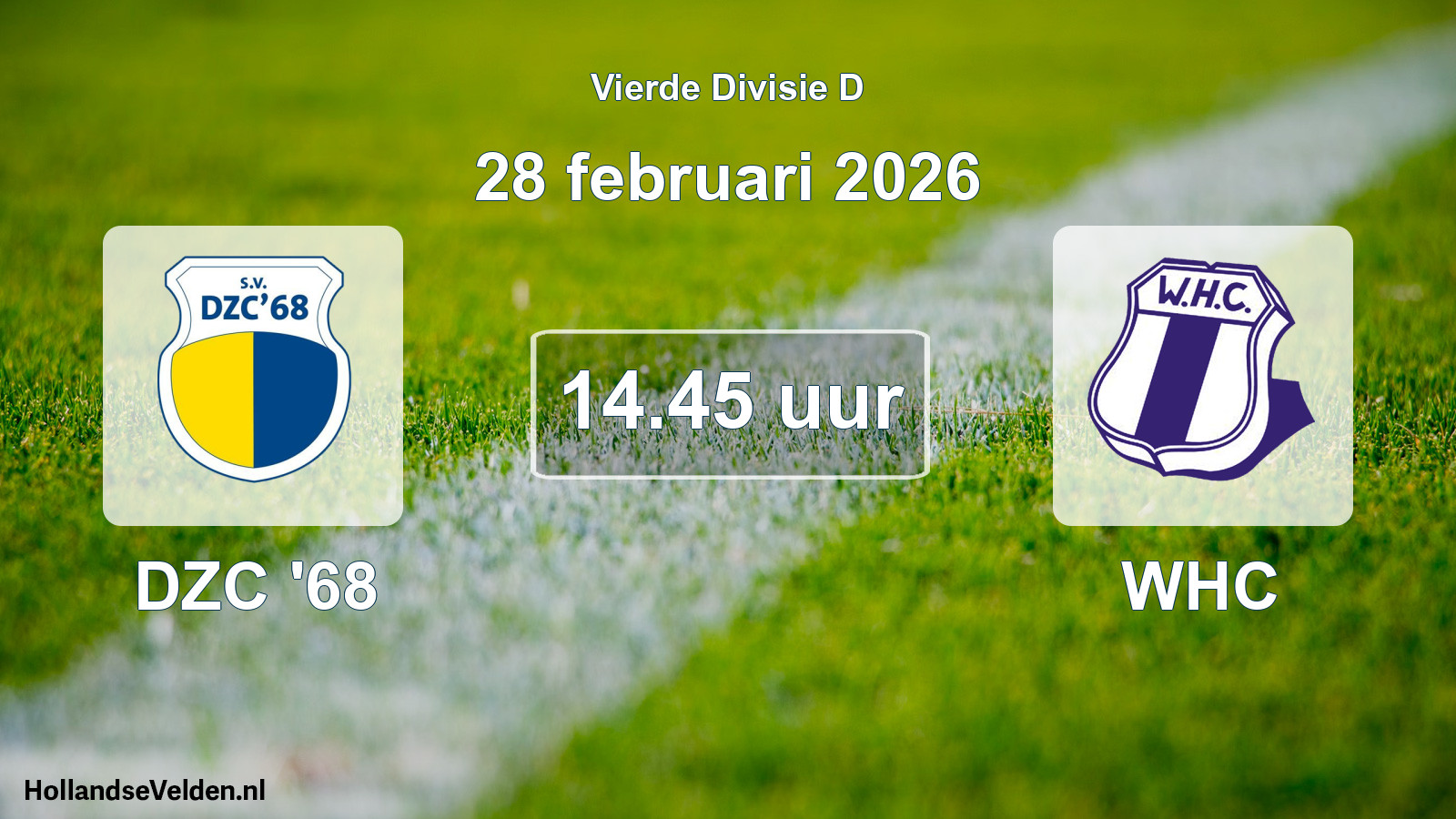 Geplande wedstrijd: DZC '68 - WHC (28 februari 2026)