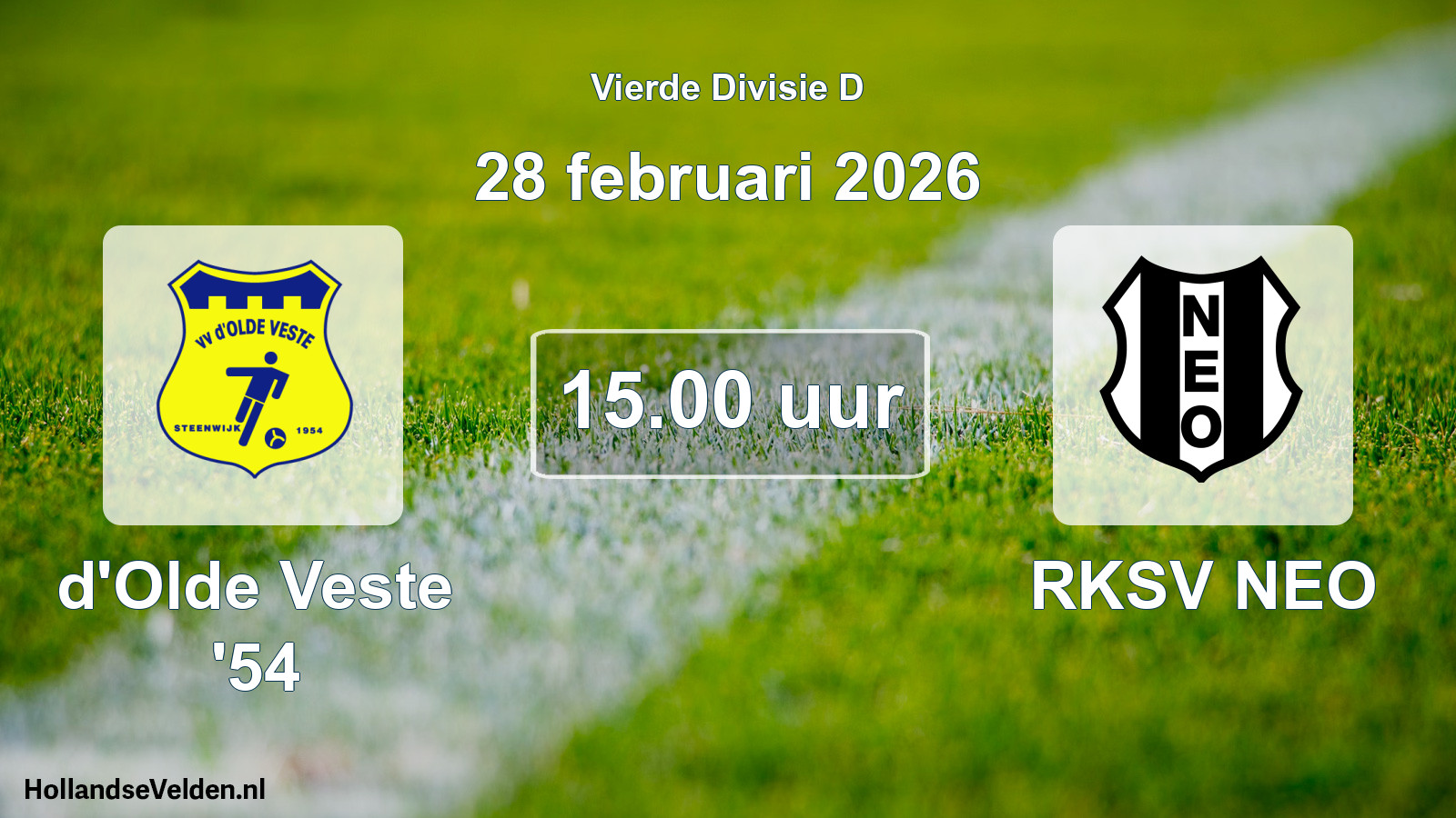 Geplande wedstrijd: d'Olde Veste '54 - RKSV NEO (28 februari 2026)