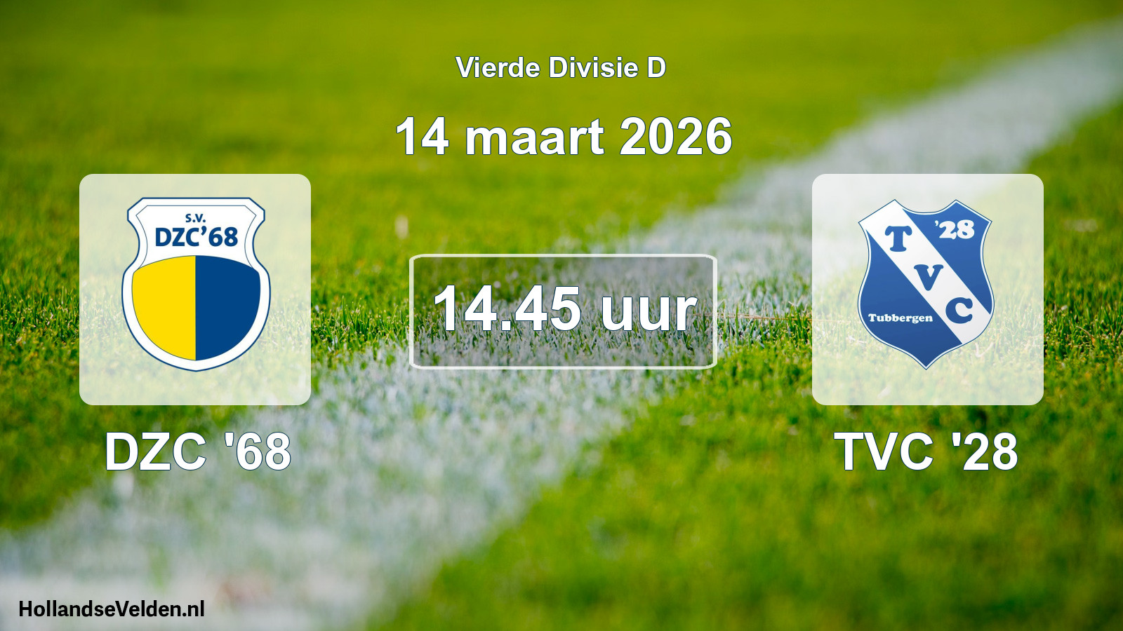 Geplande wedstrijd: DZC '68 - TVC '28 (14 maart 2026)
