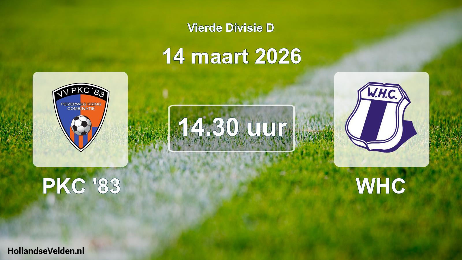 Geplande wedstrijd: PKC '83 - WHC (14 maart 2026)