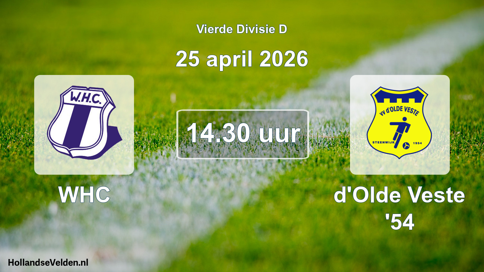 Geplande wedstrijd: WHC - d'Olde Veste '54 (25 april 2026)