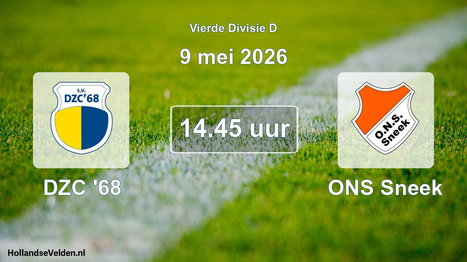 Geplande wedstrijd: DZC '68 - ONS Sneek (9 mei 2026)