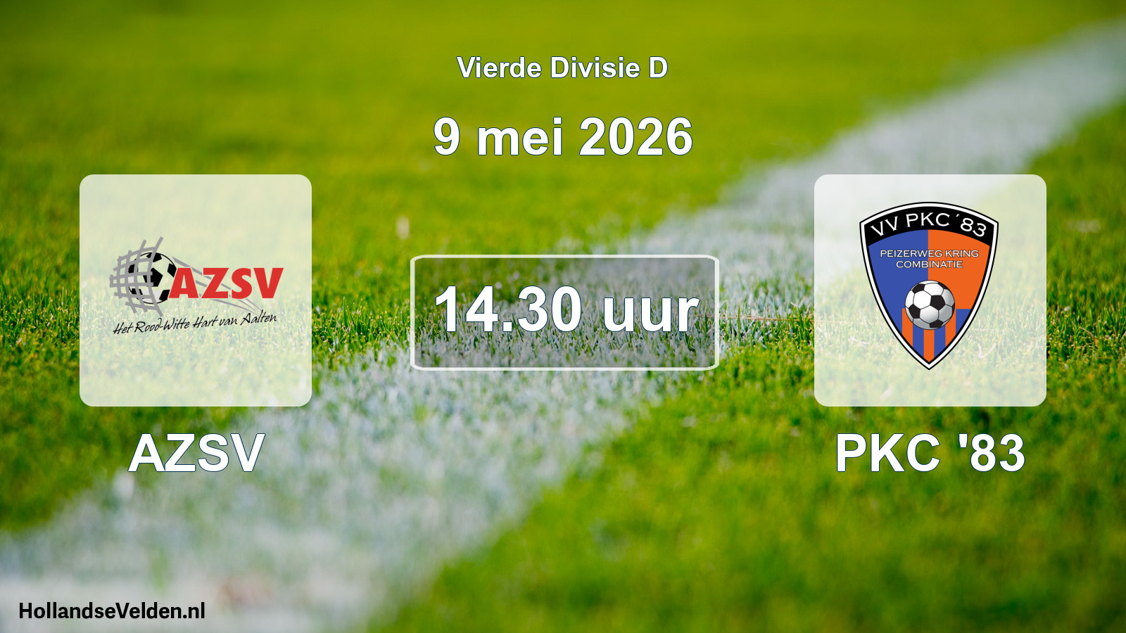 Geplande wedstrijd: AZSV - PKC '83 (9 mei 2026)