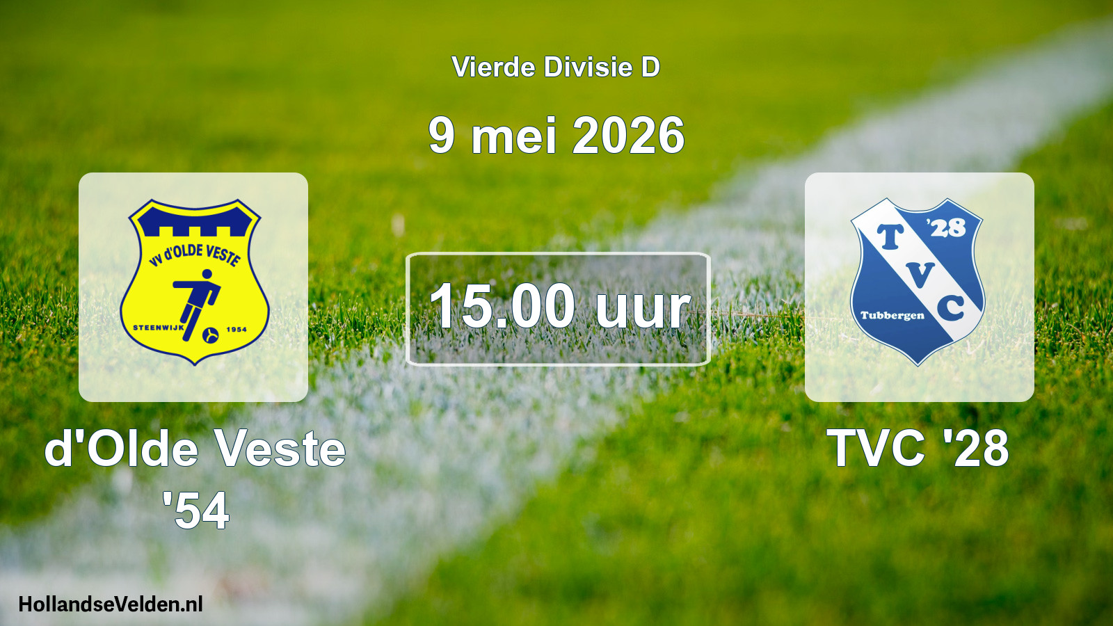 Geplande wedstrijd: d'Olde Veste '54 - TVC '28 (9 mei 2026)