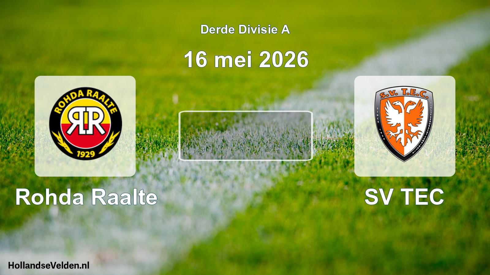 Geplande wedstrijd: Rohda Raalte - SV TEC (16 mei 2026)