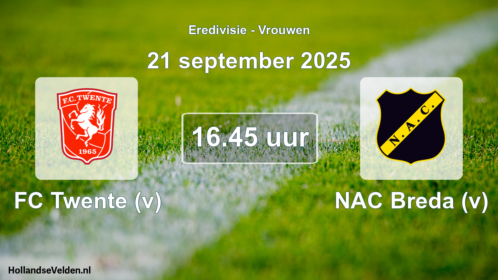 Geplande wedstrijd: FC Twente (v) - NAC Breda (v) (21 september 2025)