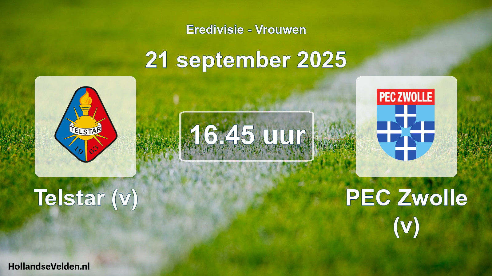 Geplande wedstrijd: Telstar (v) - PEC Zwolle (v) (21 september 2025)