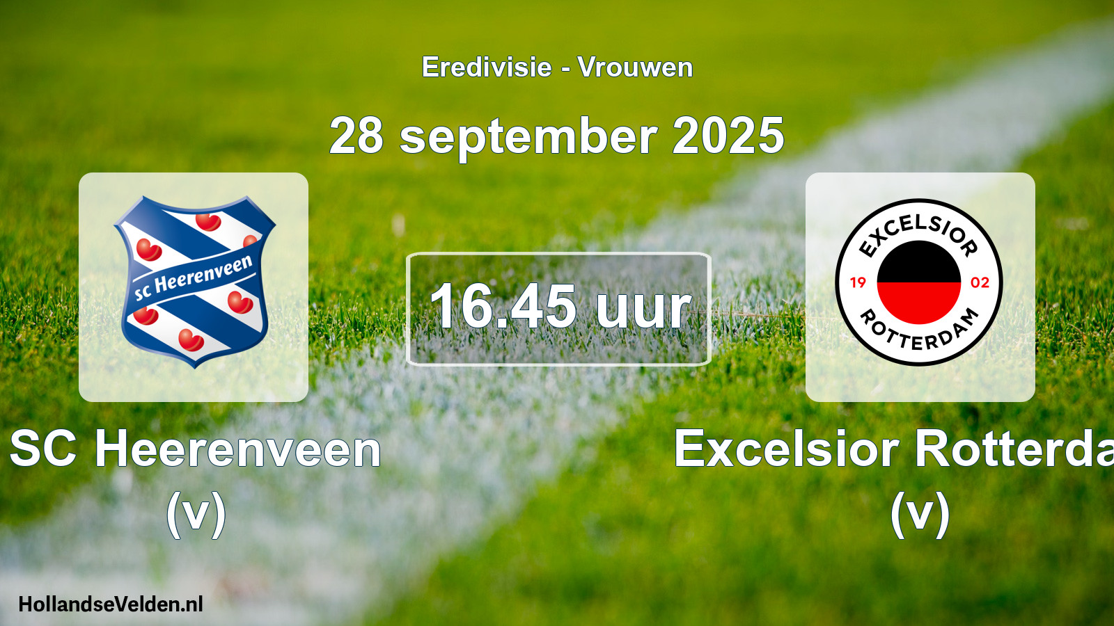 Scheduled Match: SC Heerenveen (v) - Excelsior Rotterdam (v) (28 September 2025)